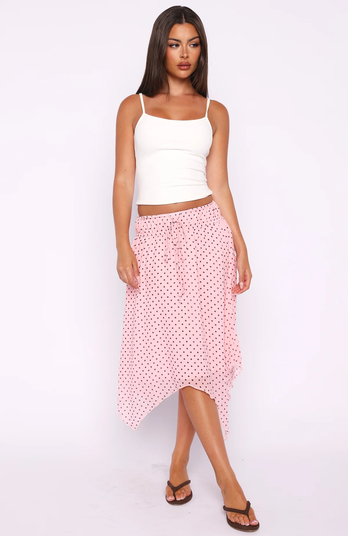 Static Soul Midi Skirt Pink Polka Dot - Image 2