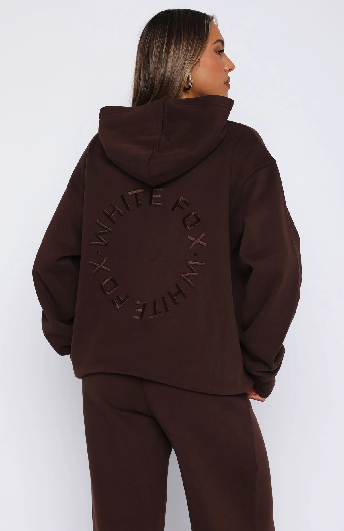 Stay Lifted Oversized Hoodie Bitter Chocolate - Image 4