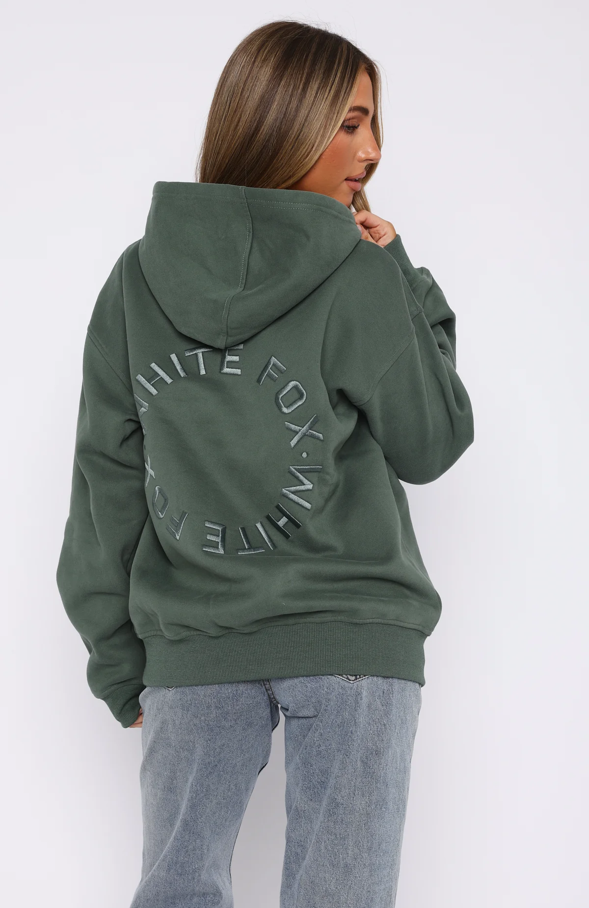 Stay Lifted Oversized Hoodie Dark Green - Image 5