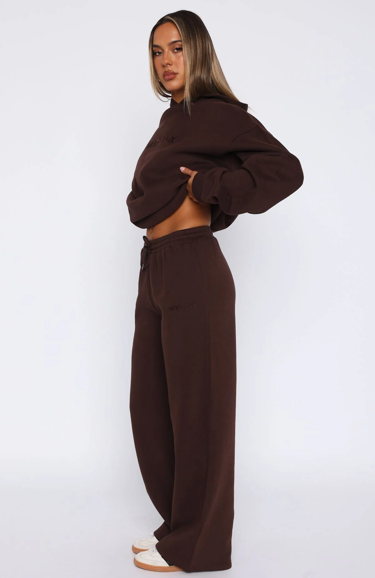 Stay Lifted Wide Leg Sweatpants Bitter Chocolate - Image 3