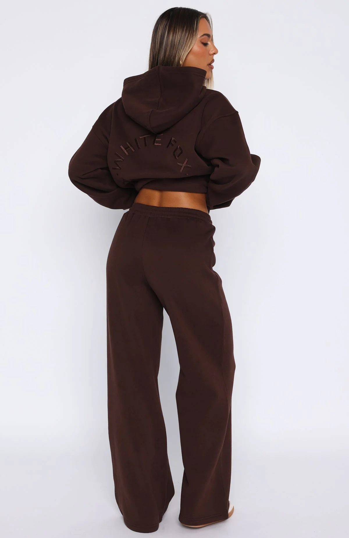 Stay Lifted Wide Leg Sweatpants Bitter Chocolate - Image 4