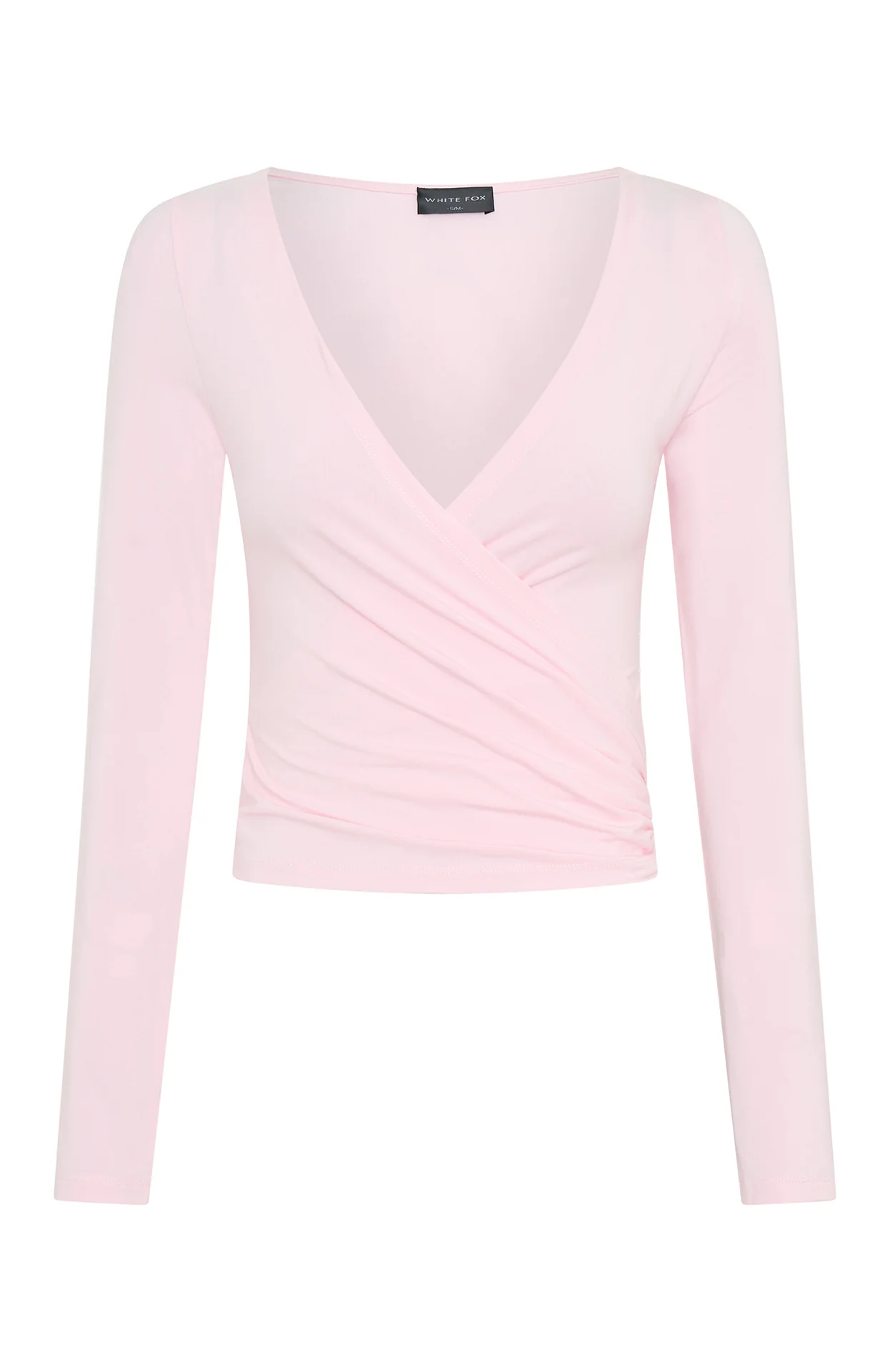 Staying Cute Long Sleeve Wrap Top Ballet Pink - Image 5