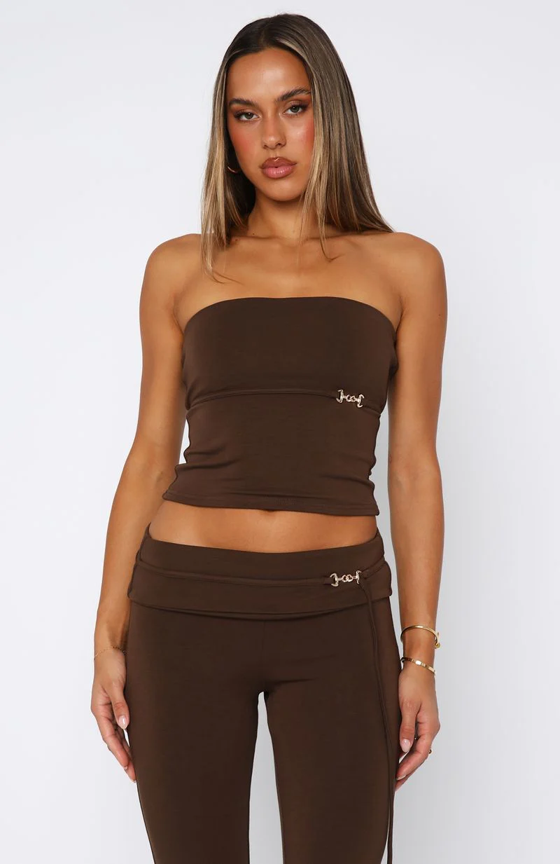 Step On Up Strapless Top Chocolate - Image 2