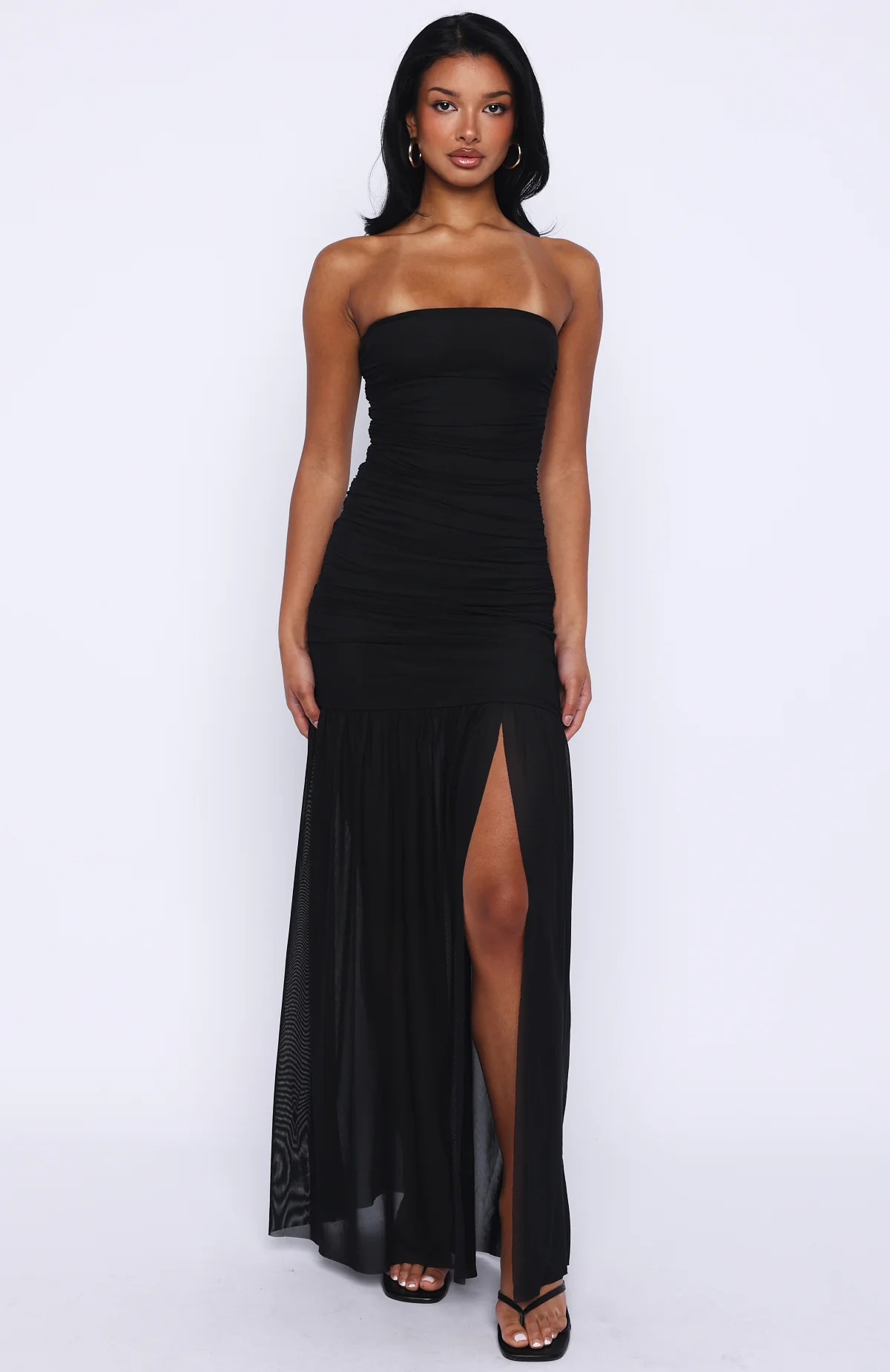Stop The Show Strapless Maxi Dress Black - Image 2