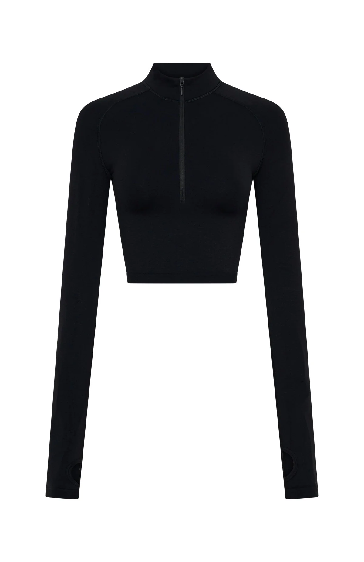 Stride Seamless Zip Long Sleeve Black - Image 8