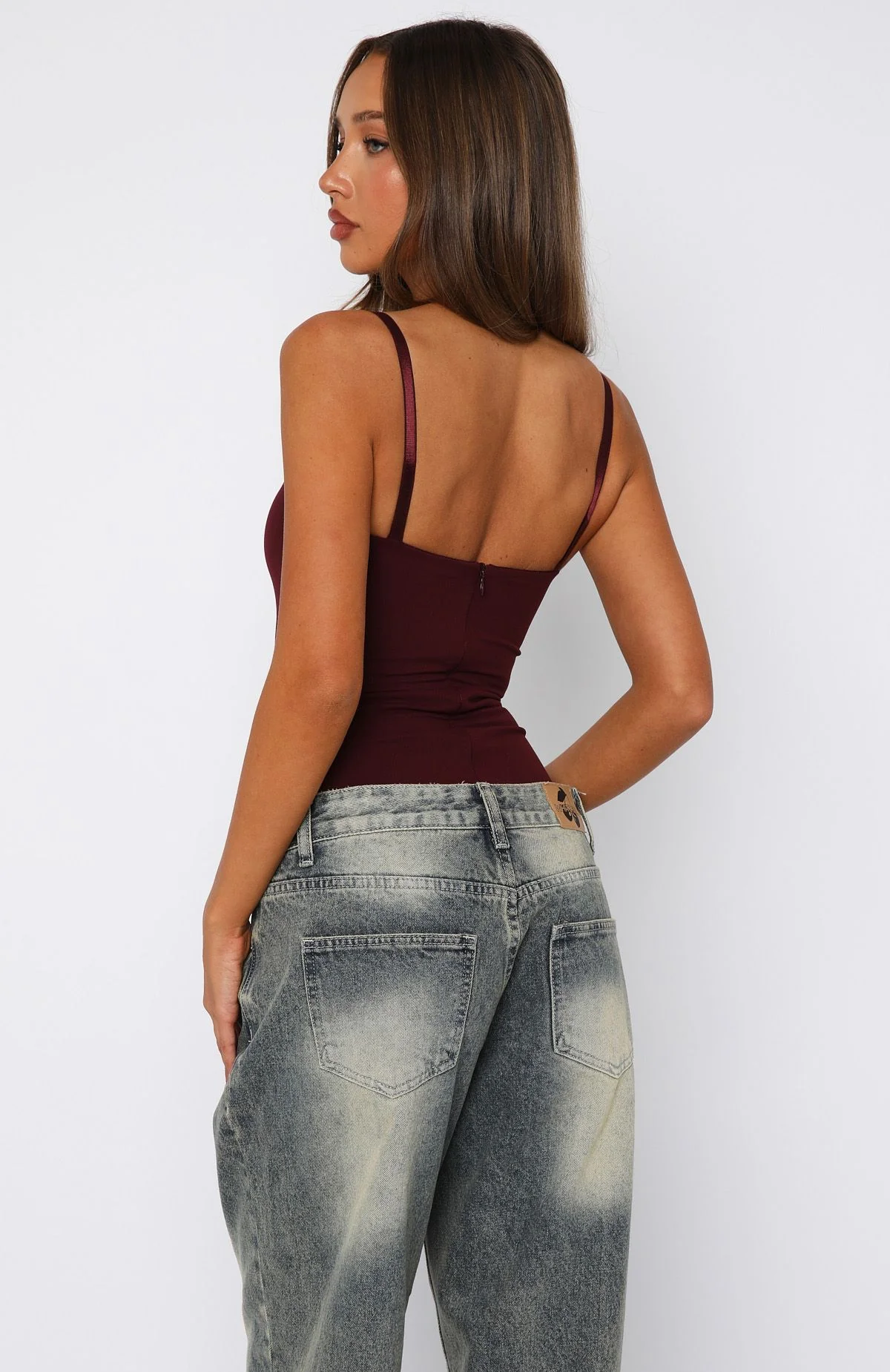 Stuck To You Bodysuit Wine - Image 6