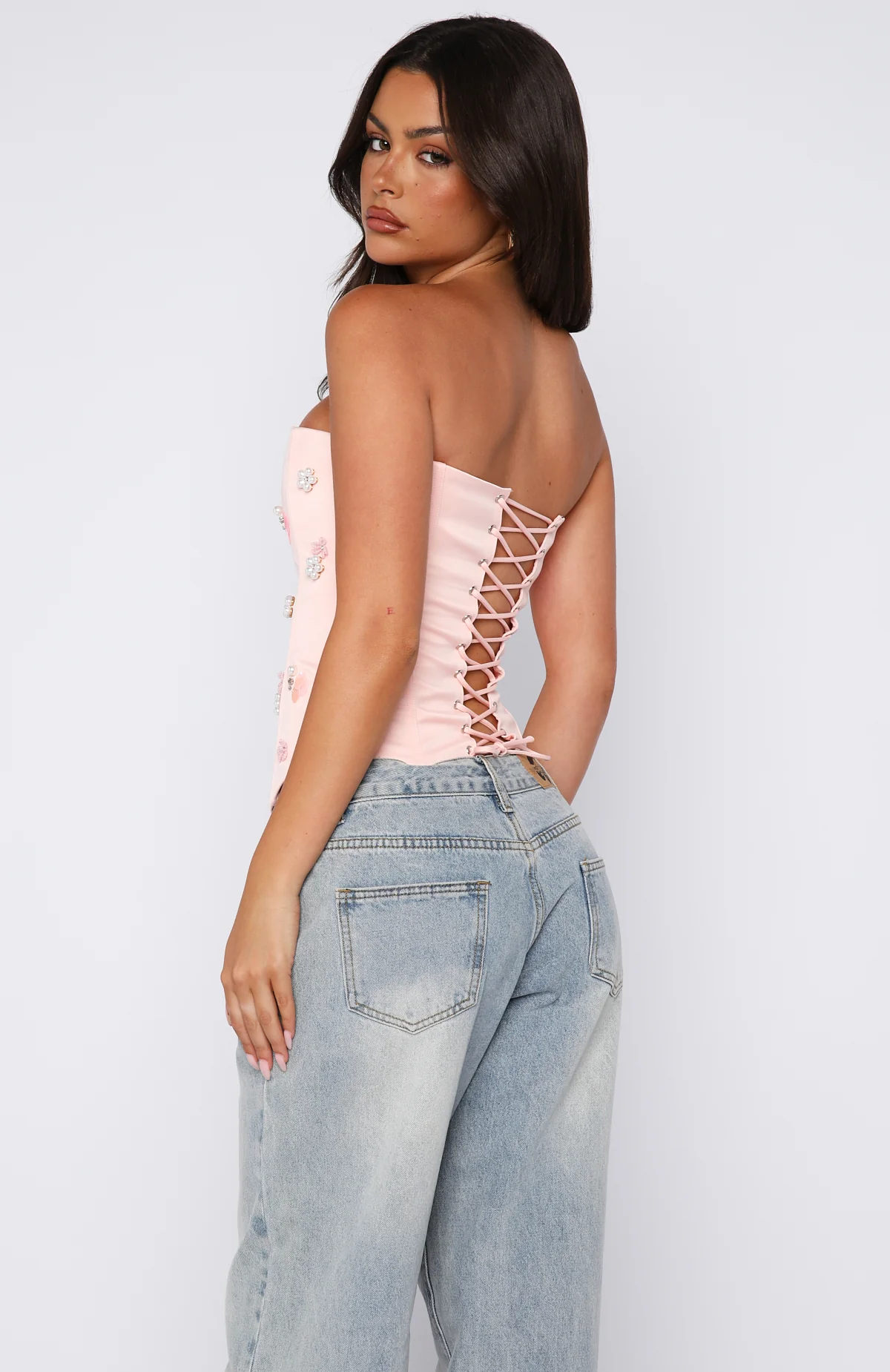 Summer Love Strapless Bustier Baby Pink - Image 4