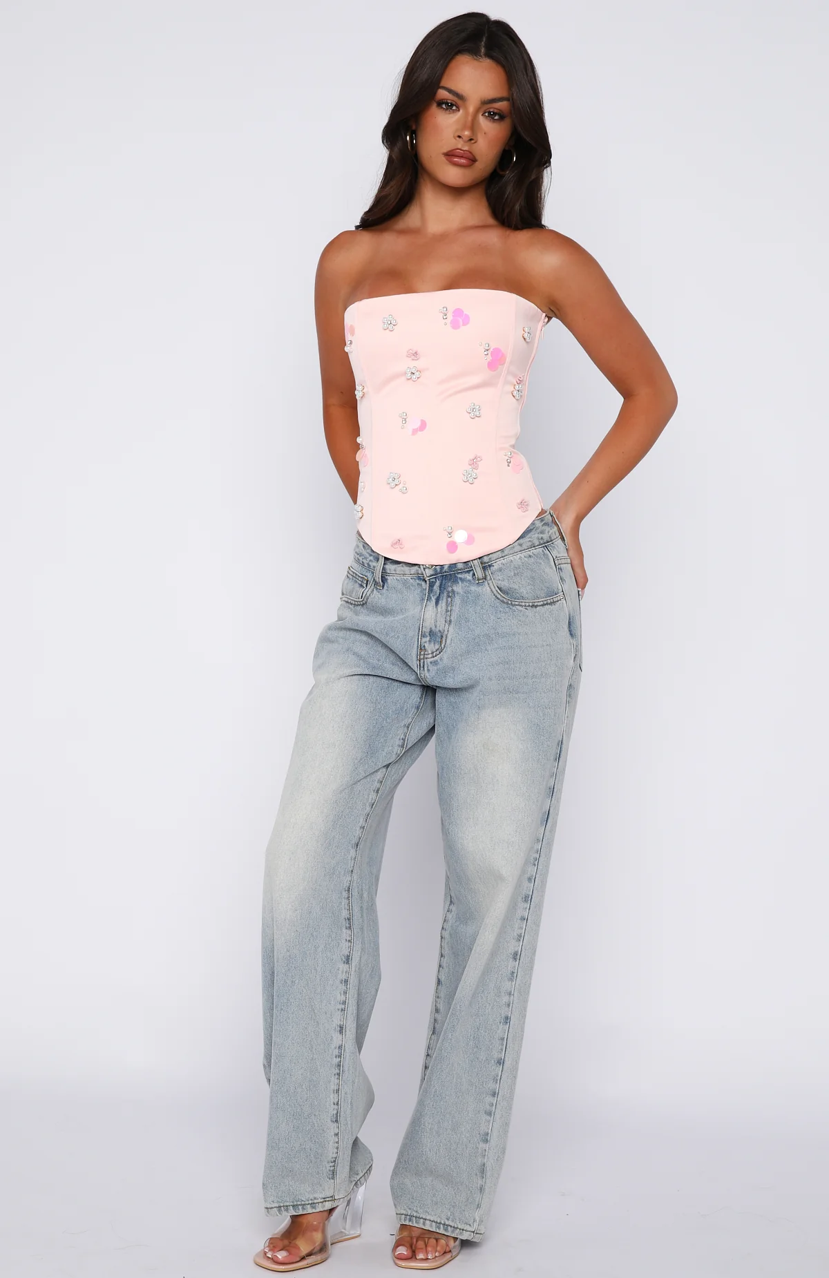 Summer Love Strapless Bustier Baby Pink - Image 5