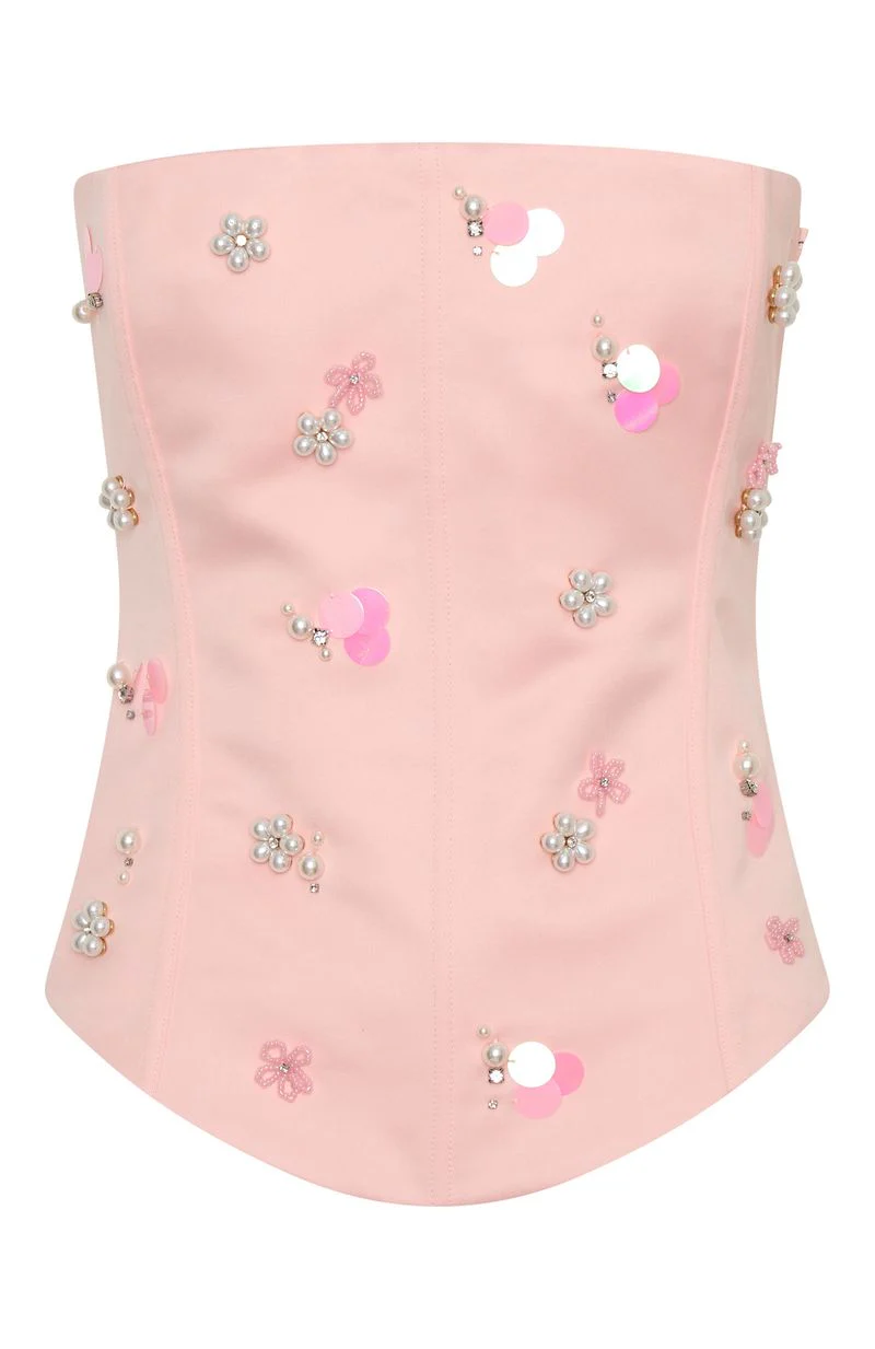 Summer Love Strapless Bustier Baby Pink - Image 6
