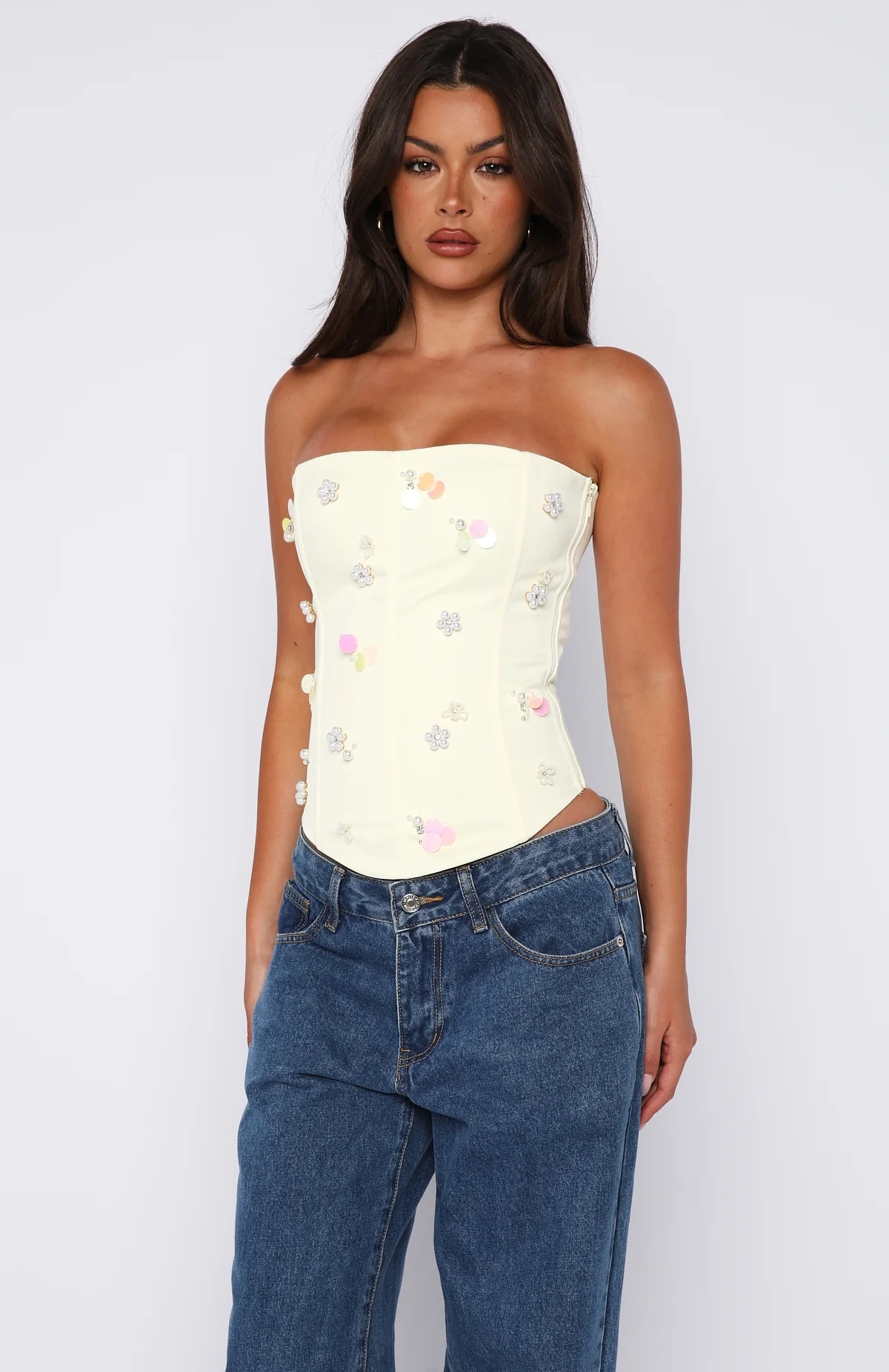 Summer Love Strapless Bustier Lemon - Image 2
