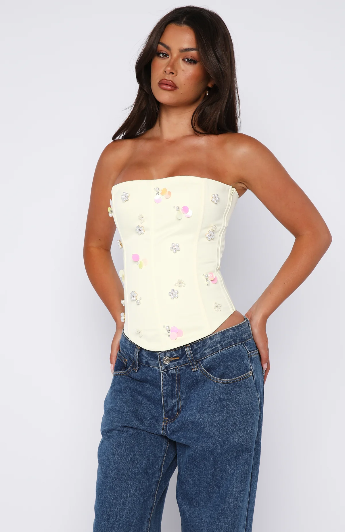 Summer Love Strapless Bustier Lemon - Image 3