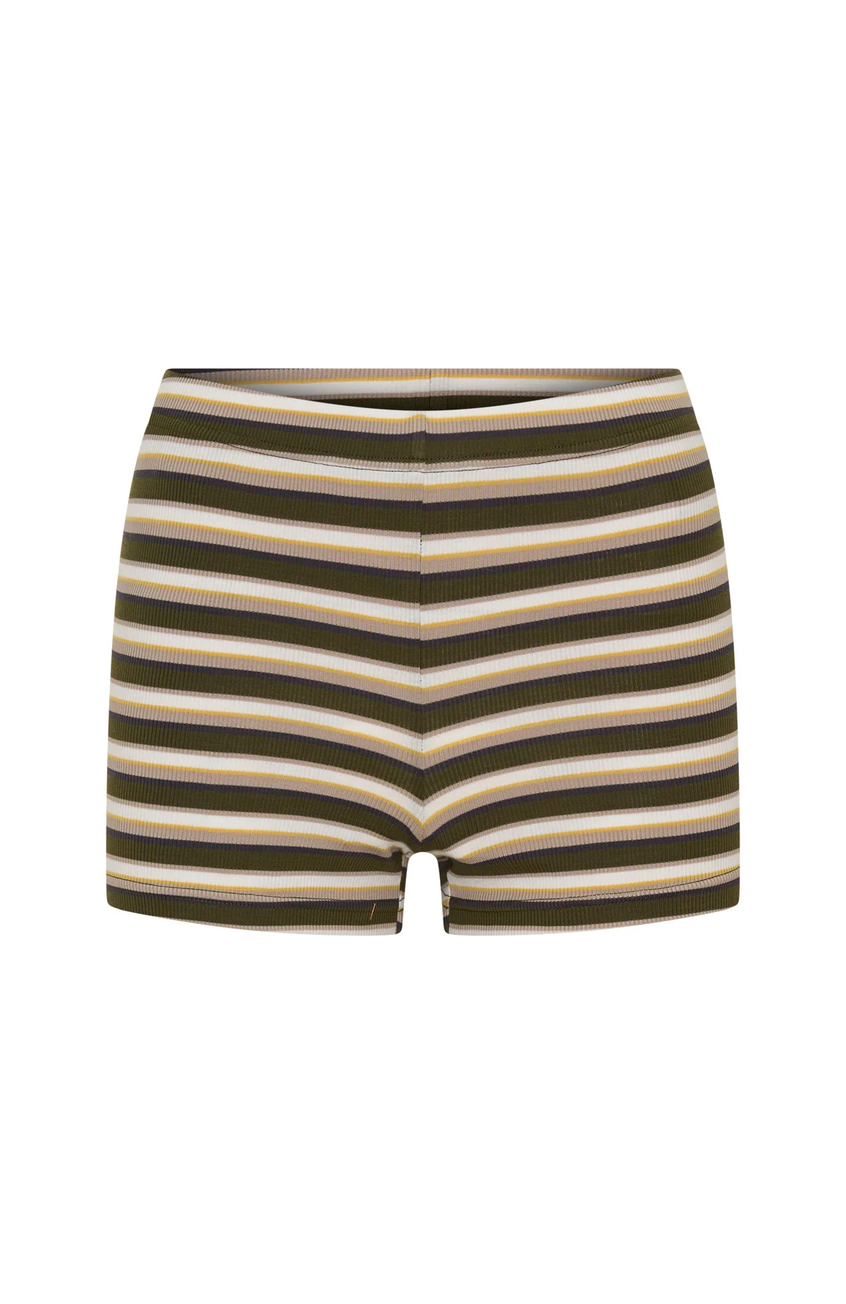 Summer Sunshine Mini Shorts Olive Stripe - Image 7