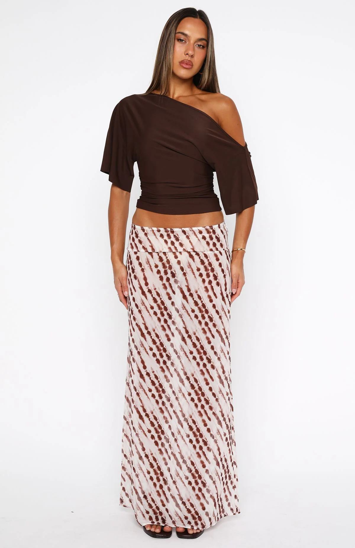 Sunday Strolls Maxi Skirt Espresso Mist - Image 2