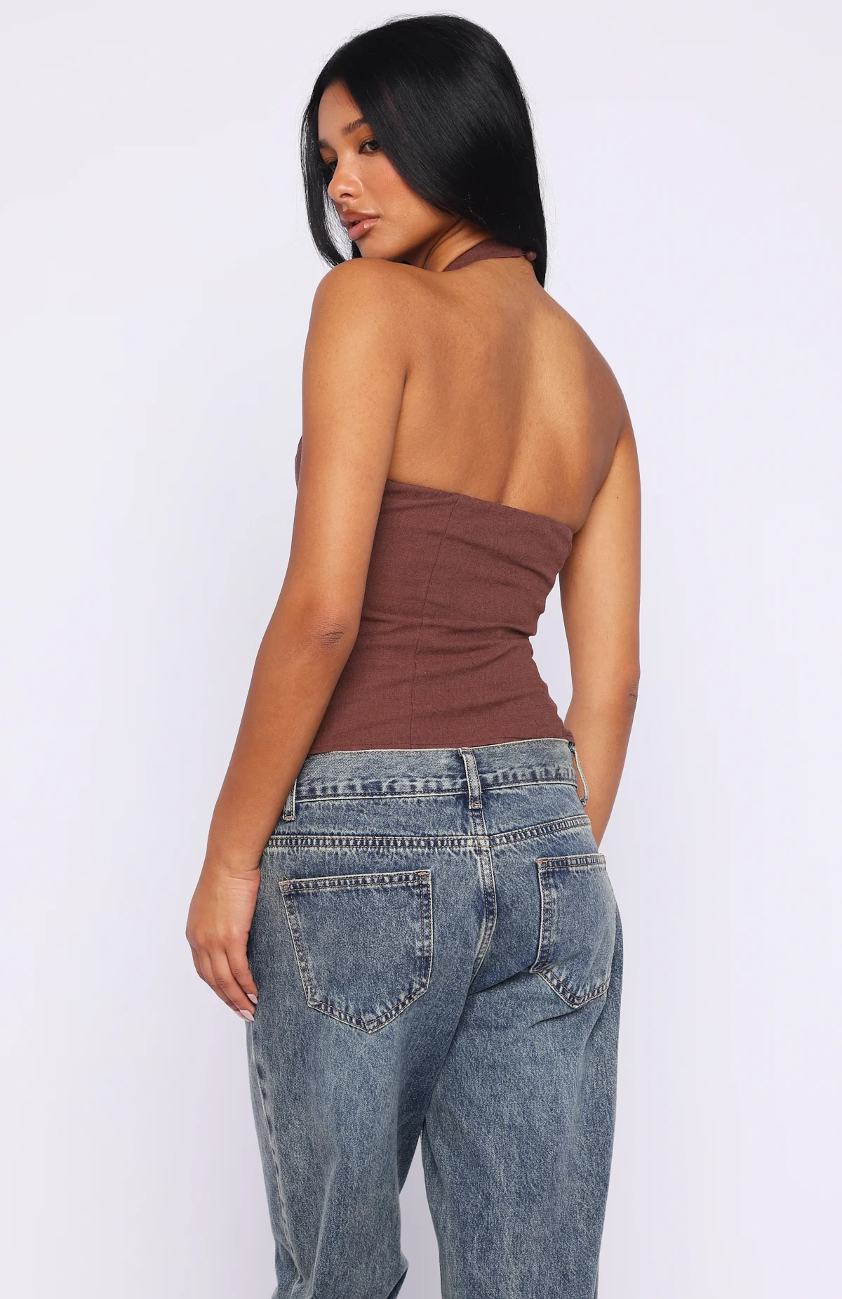 Sweet All Over Halter Top Chocolate - Image 4