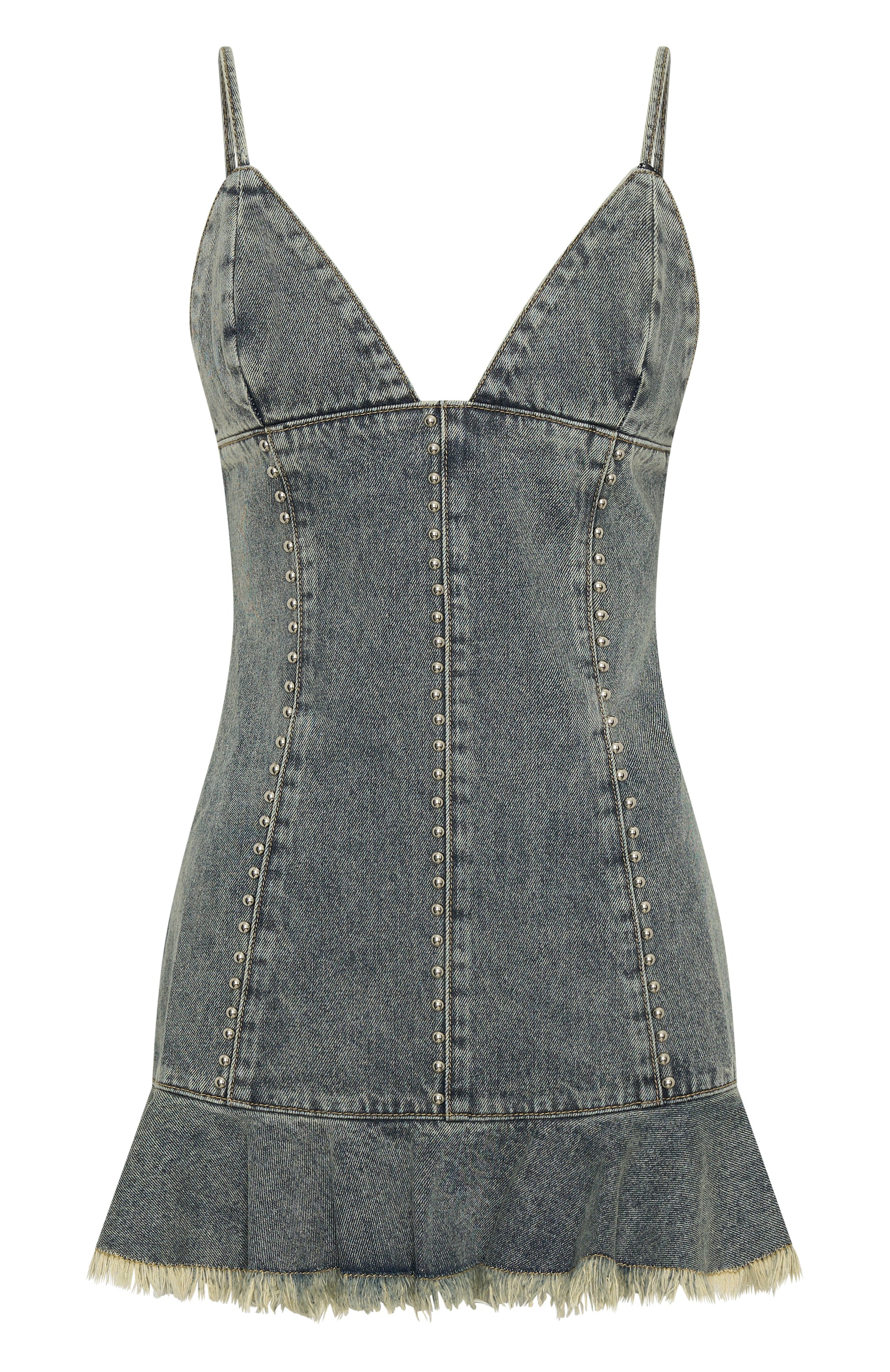Sweet And Sour Denim Mini Dress Sand Wash - Image 6