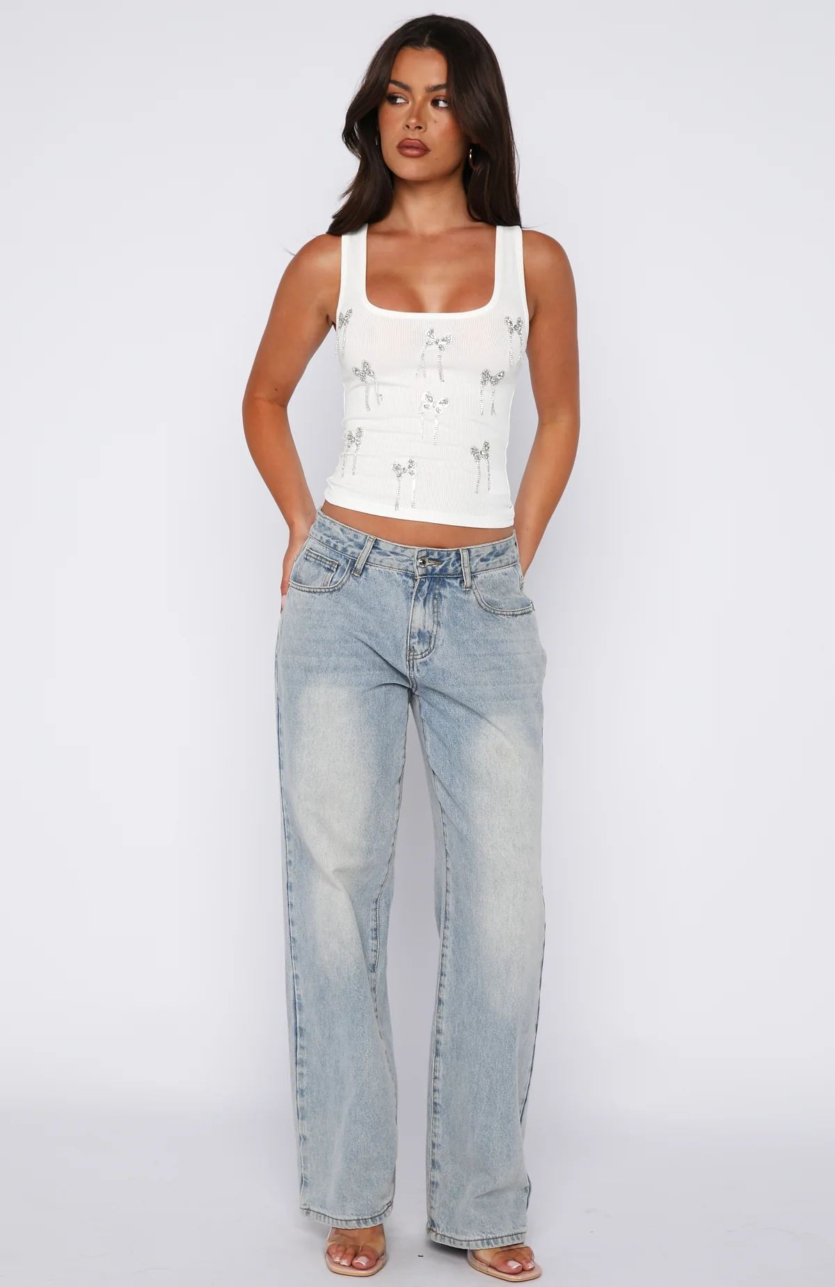 Sweet Angel Rib Tank White - Image 5