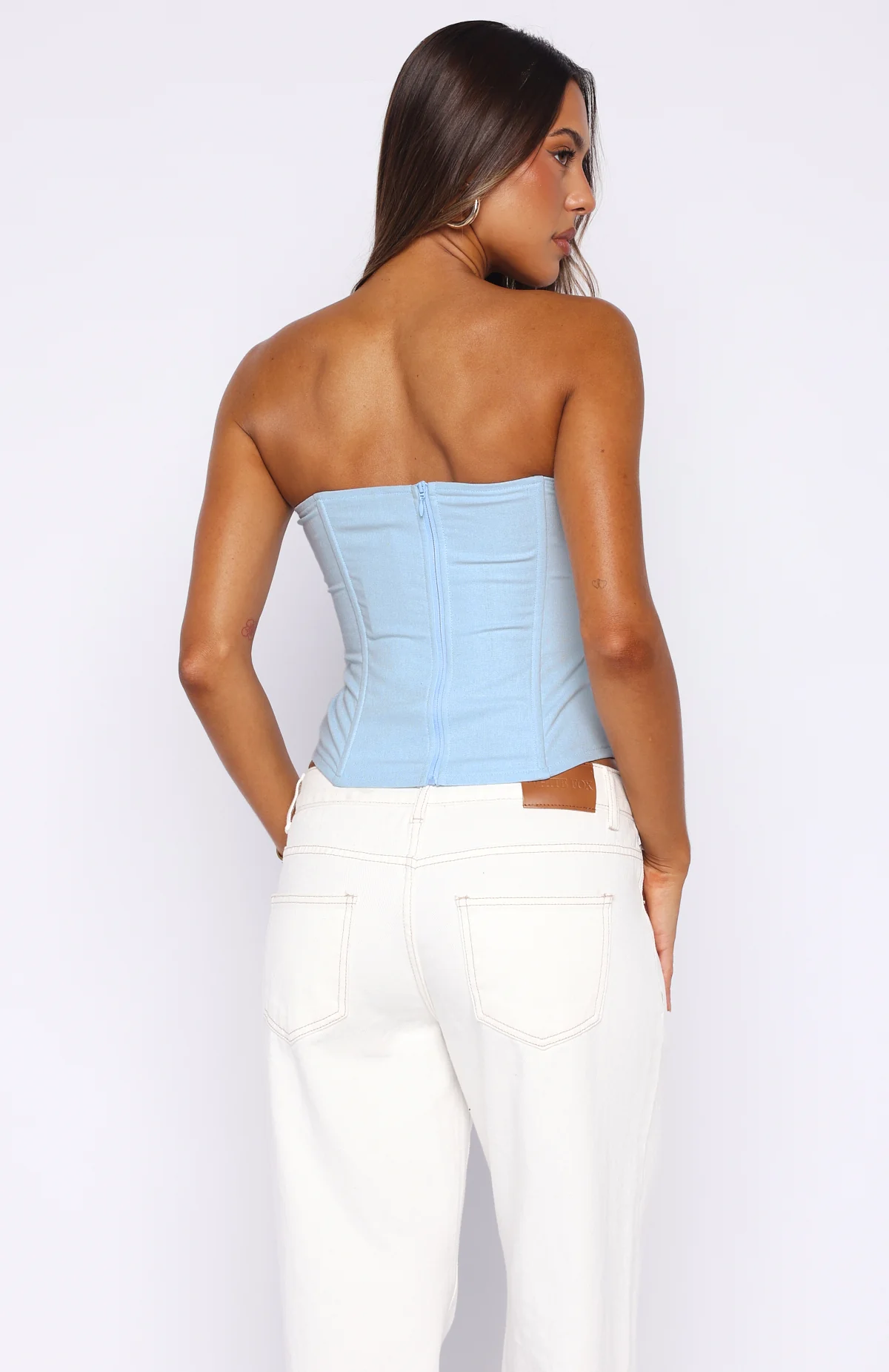Sweet Drift Strapless Bustier Light Blue - Image 4