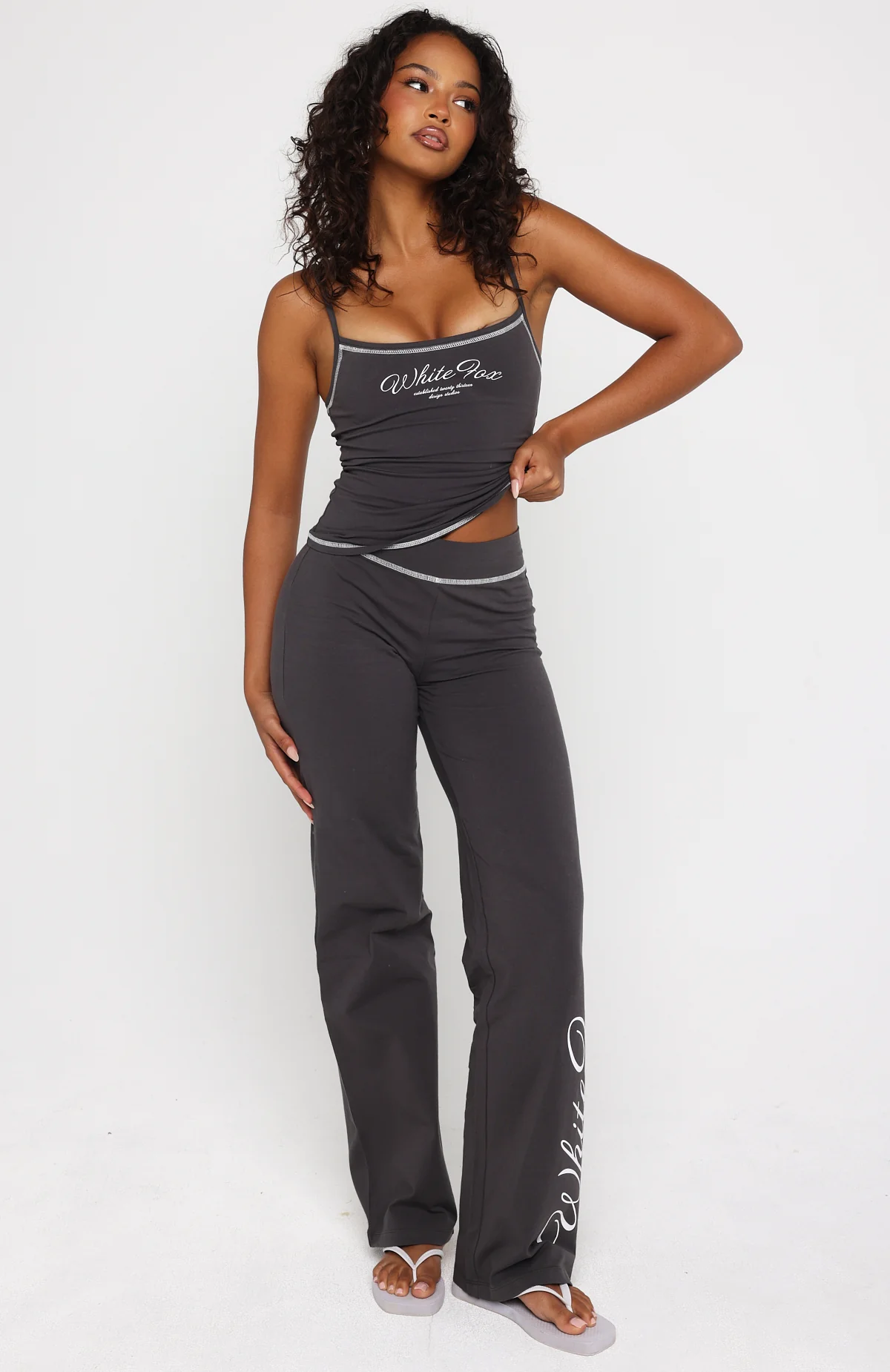 Sweet Embrace Straight Leg Pants Charcoal - Image 2