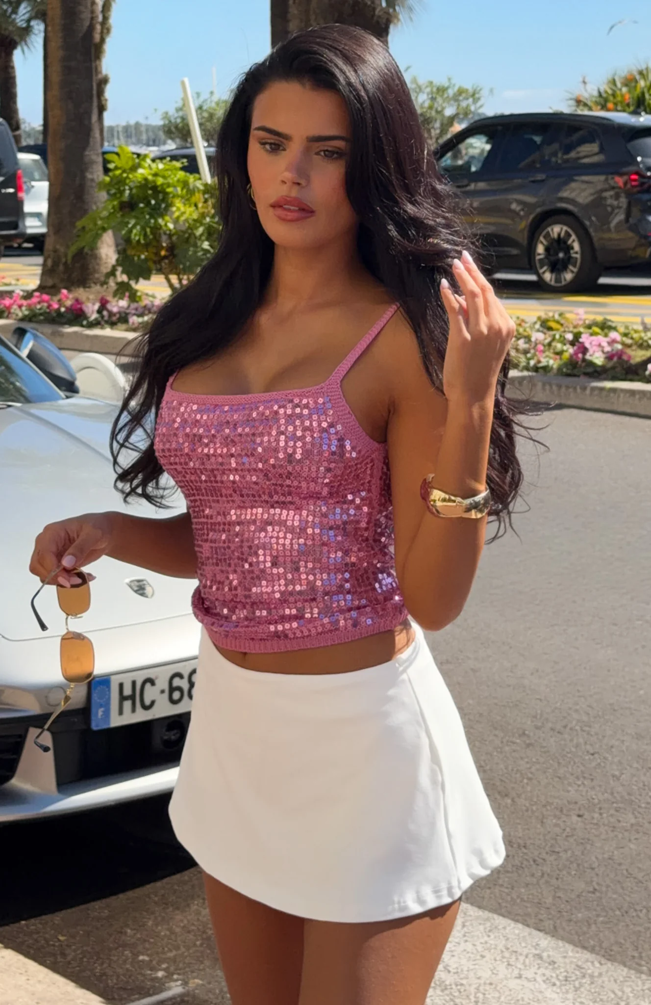 Sweet Like That Sequin Knit Top Pink - Image 7