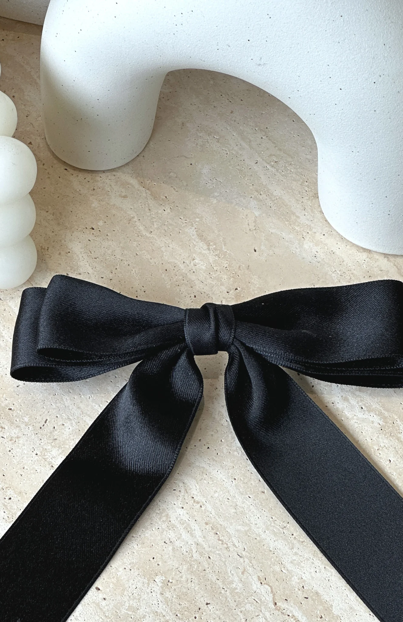 Sweet Serenity Bow Hair Clip Black - Image 2