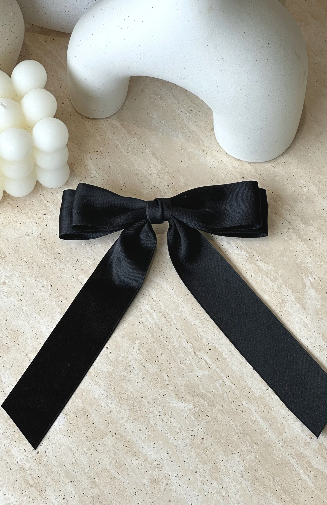 Sweet Serenity Bow Hair Clip Black - Image 3