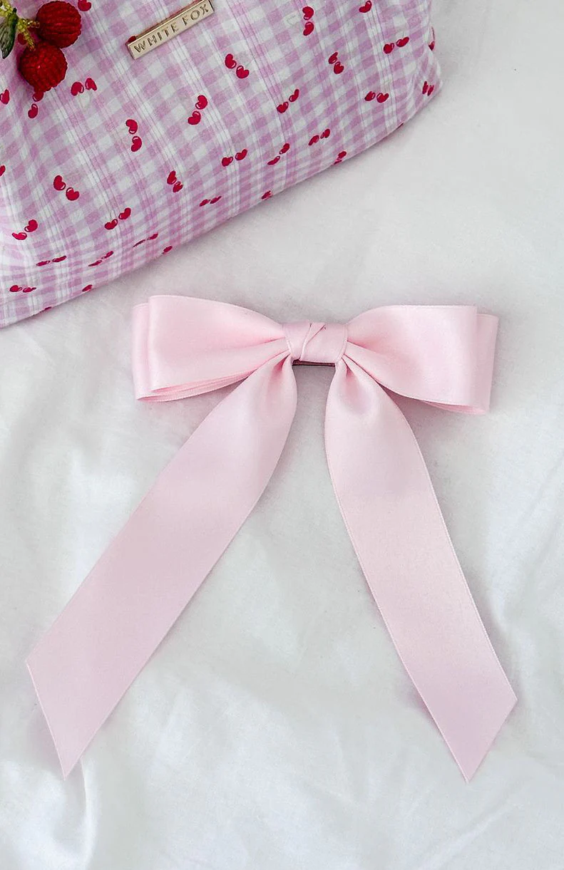 Sweet Serenity Bow Hair Clip Pink - Image 2