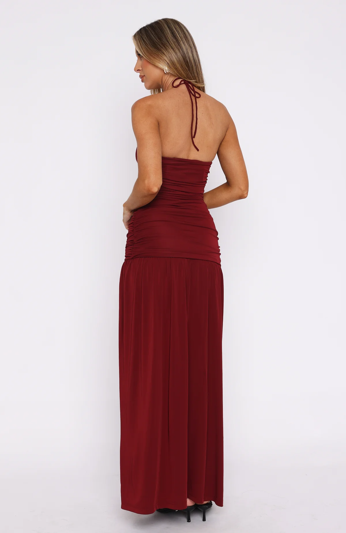 Sweet Skies Maxi Dress Burgundy - Image 4