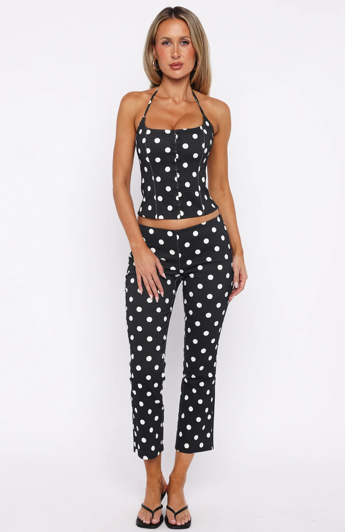 Sweetie Darling Bustier Black/White Polka Dot - Image 5