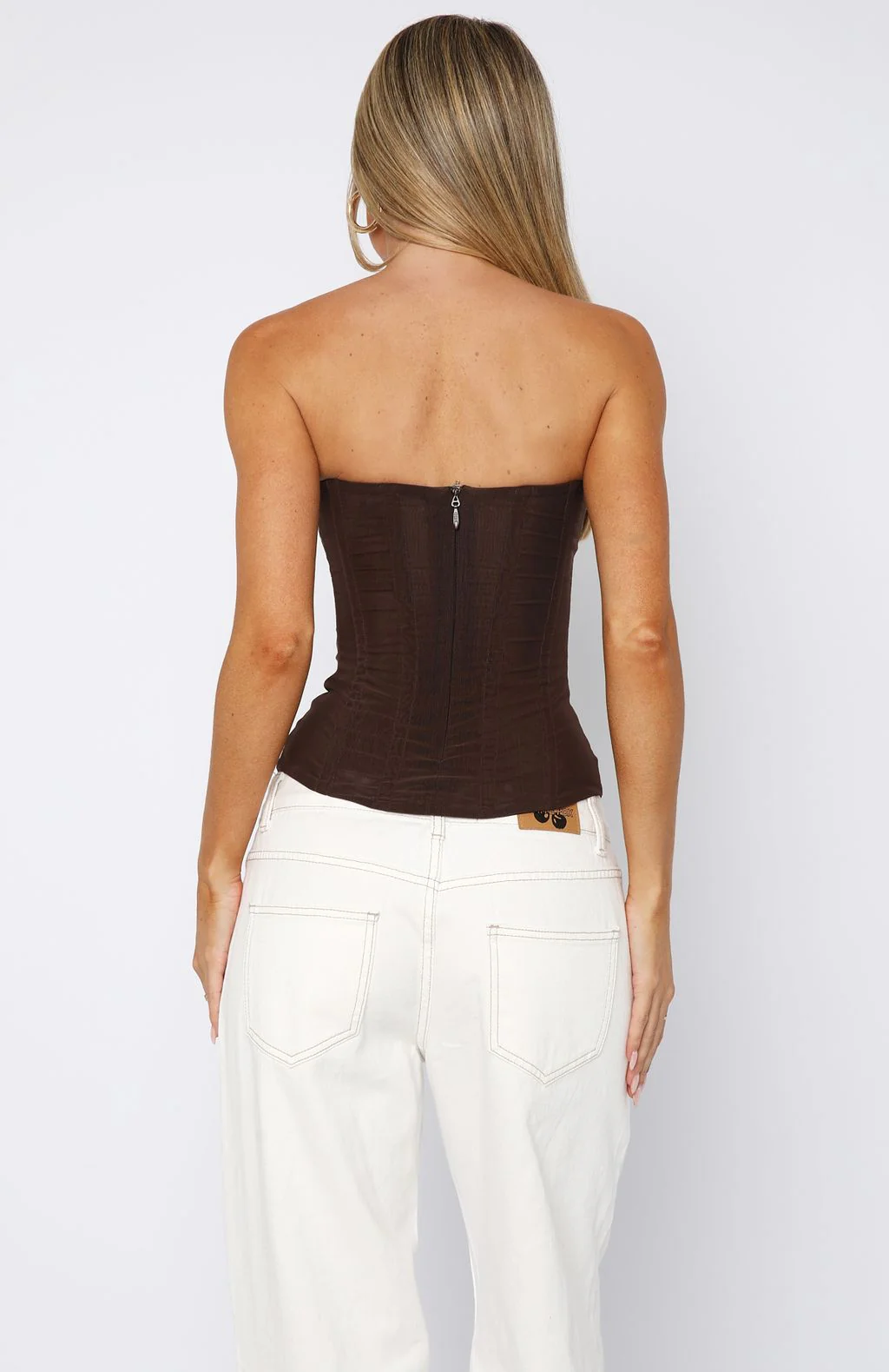 Tell Me A Secret Strapless Bustier Chocolate - Image 5