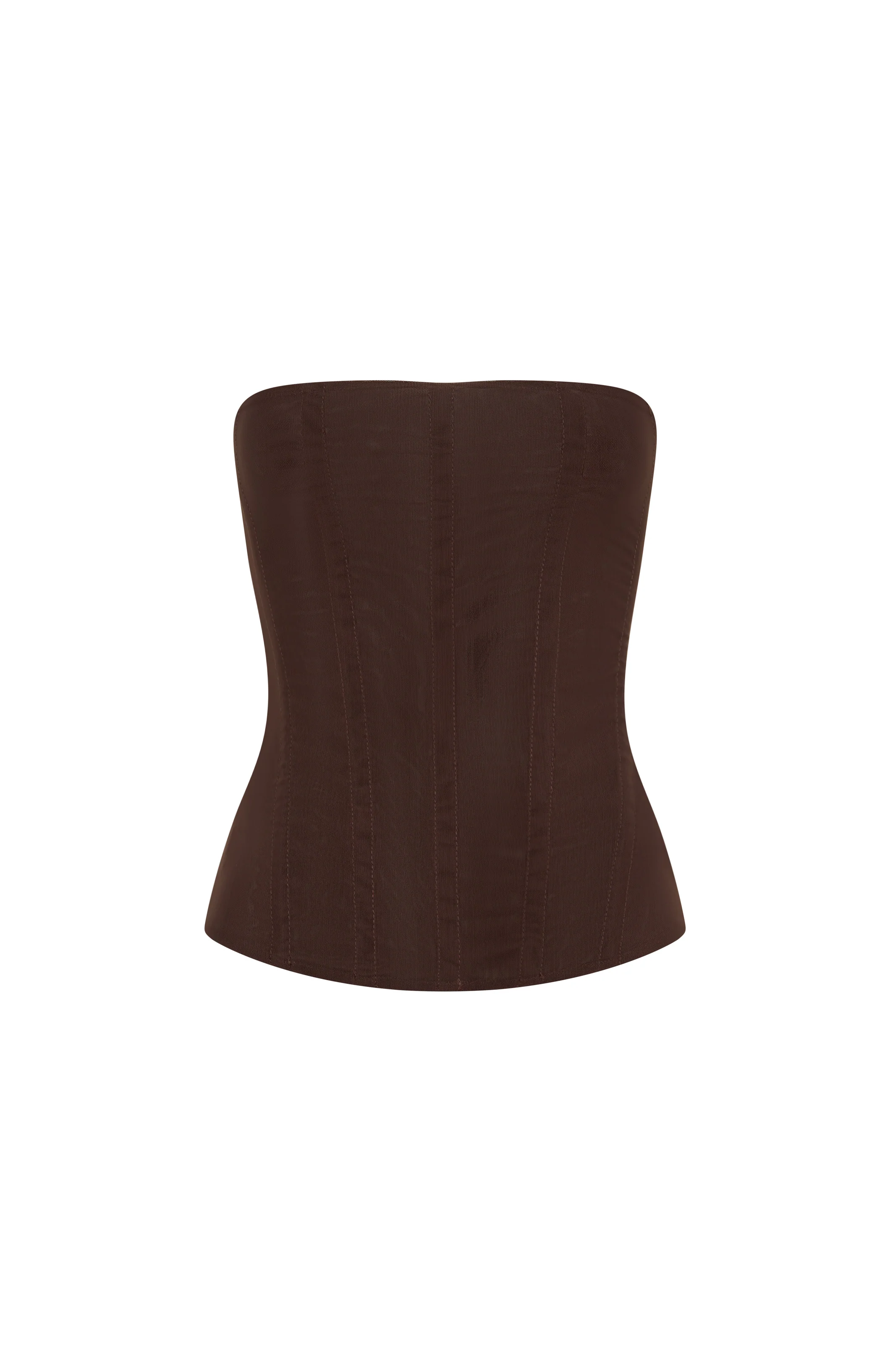 Tell Me A Secret Strapless Bustier Chocolate - Image 6