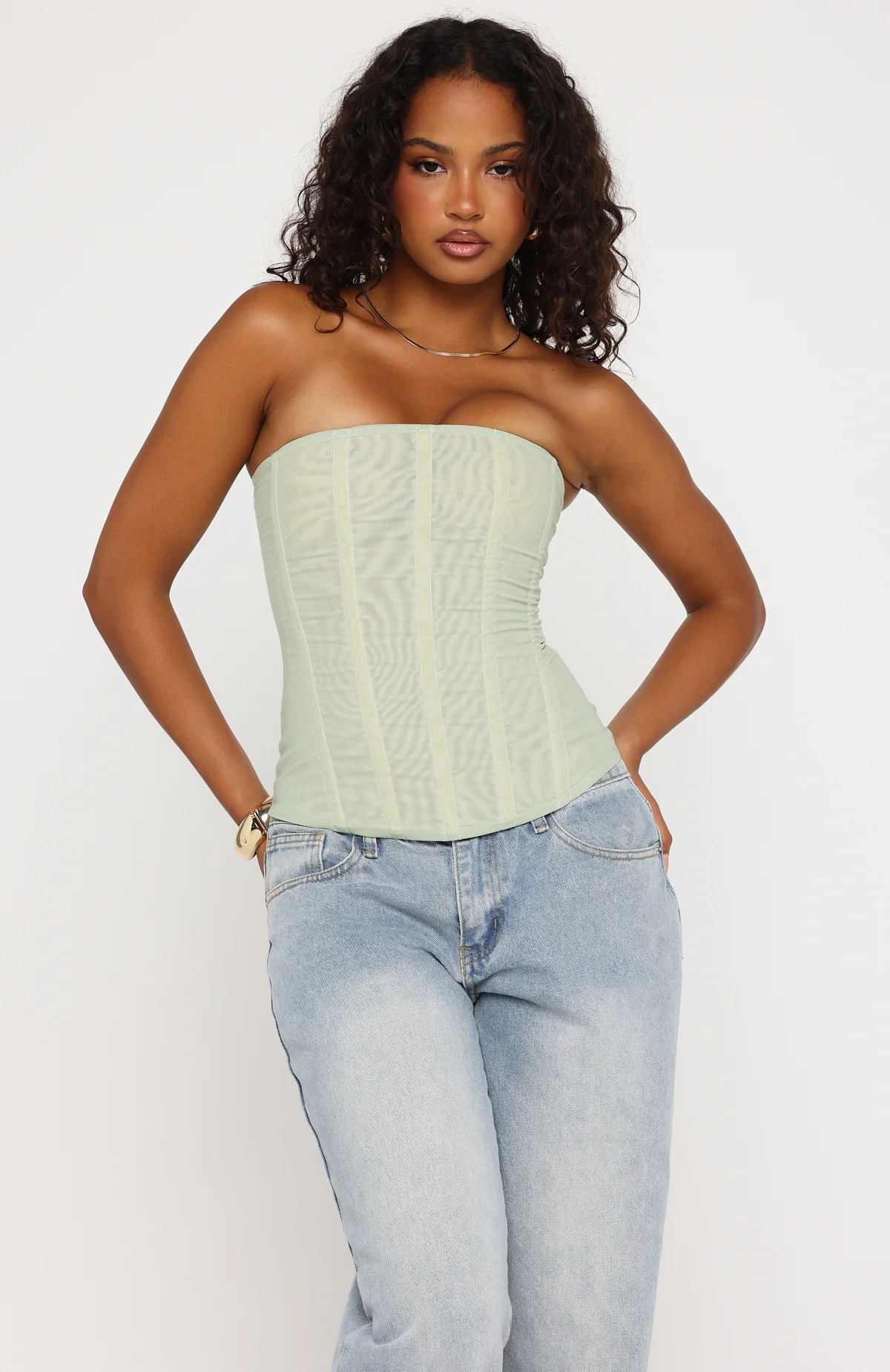 Tell Me A Secret Strapless Bustier Mint - Image 2