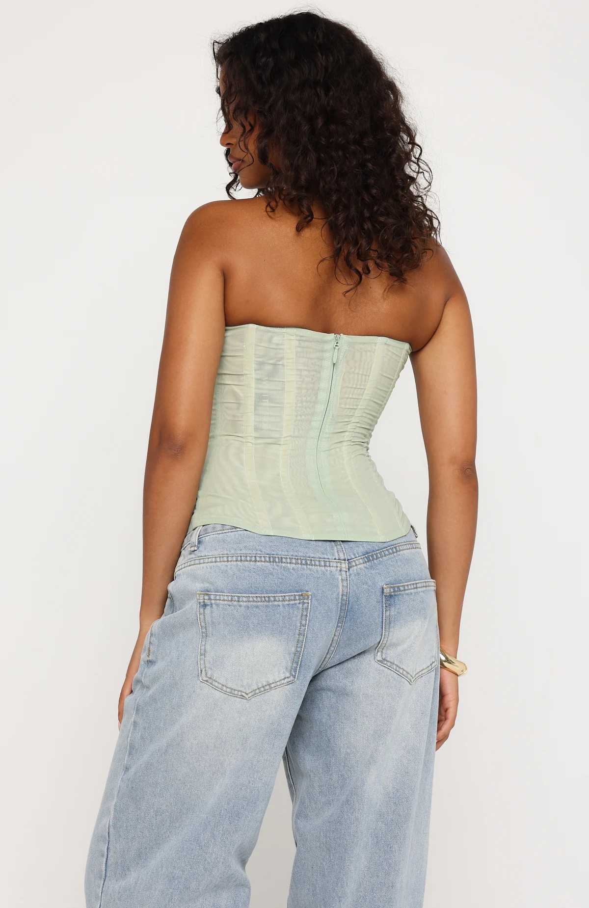 Tell Me A Secret Strapless Bustier Mint - Image 4