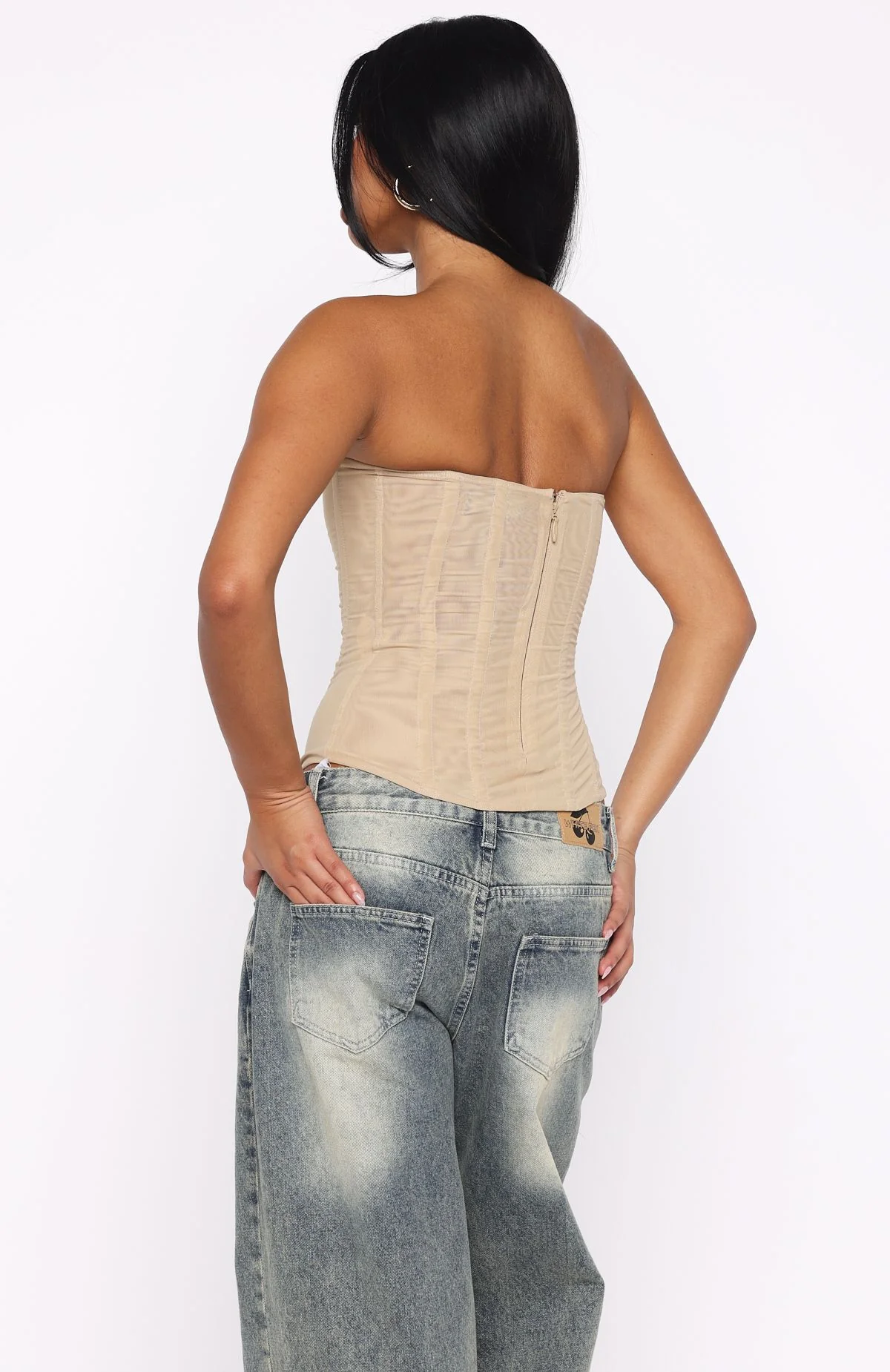 Tell Me A Secret Strapless Bustier Nude - Image 4
