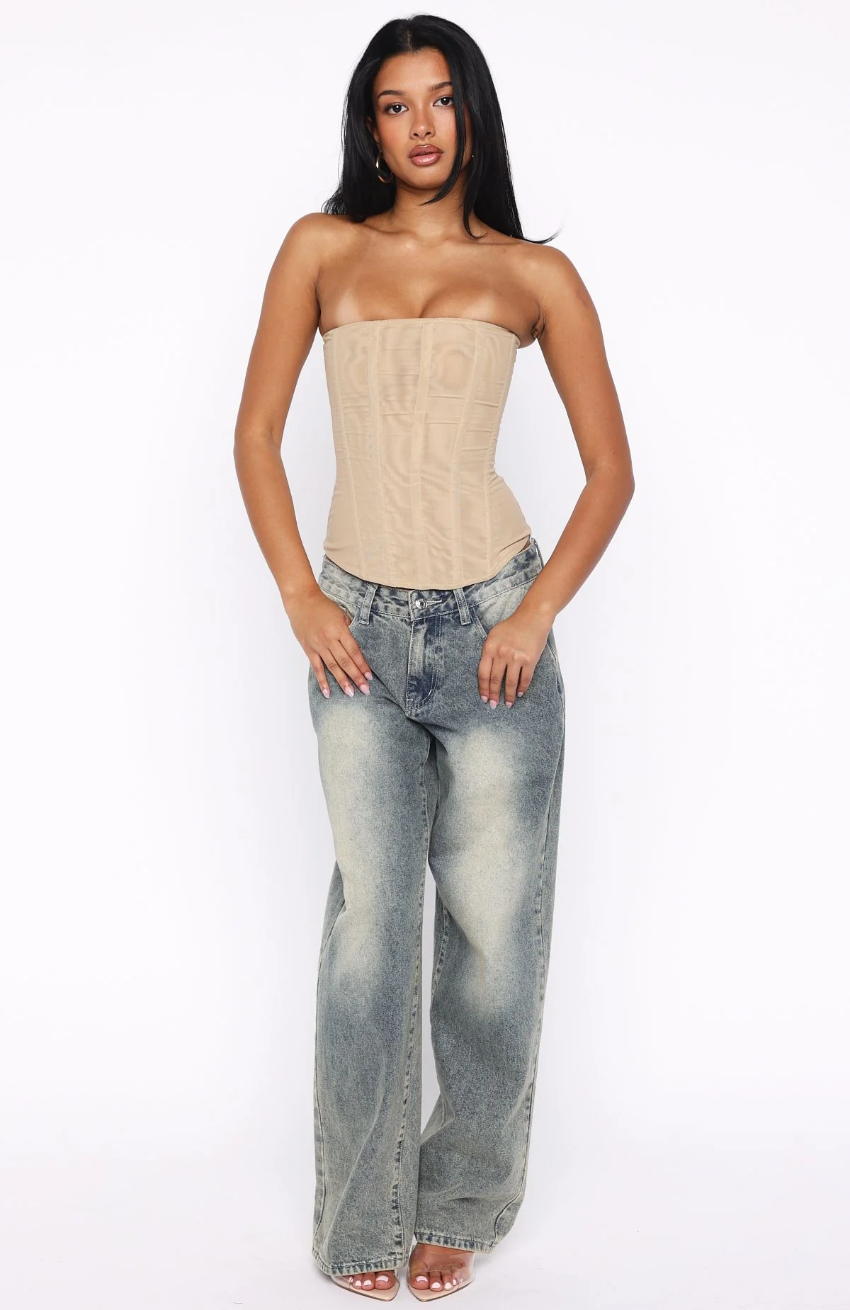 Tell Me A Secret Strapless Bustier Nude - Image 5