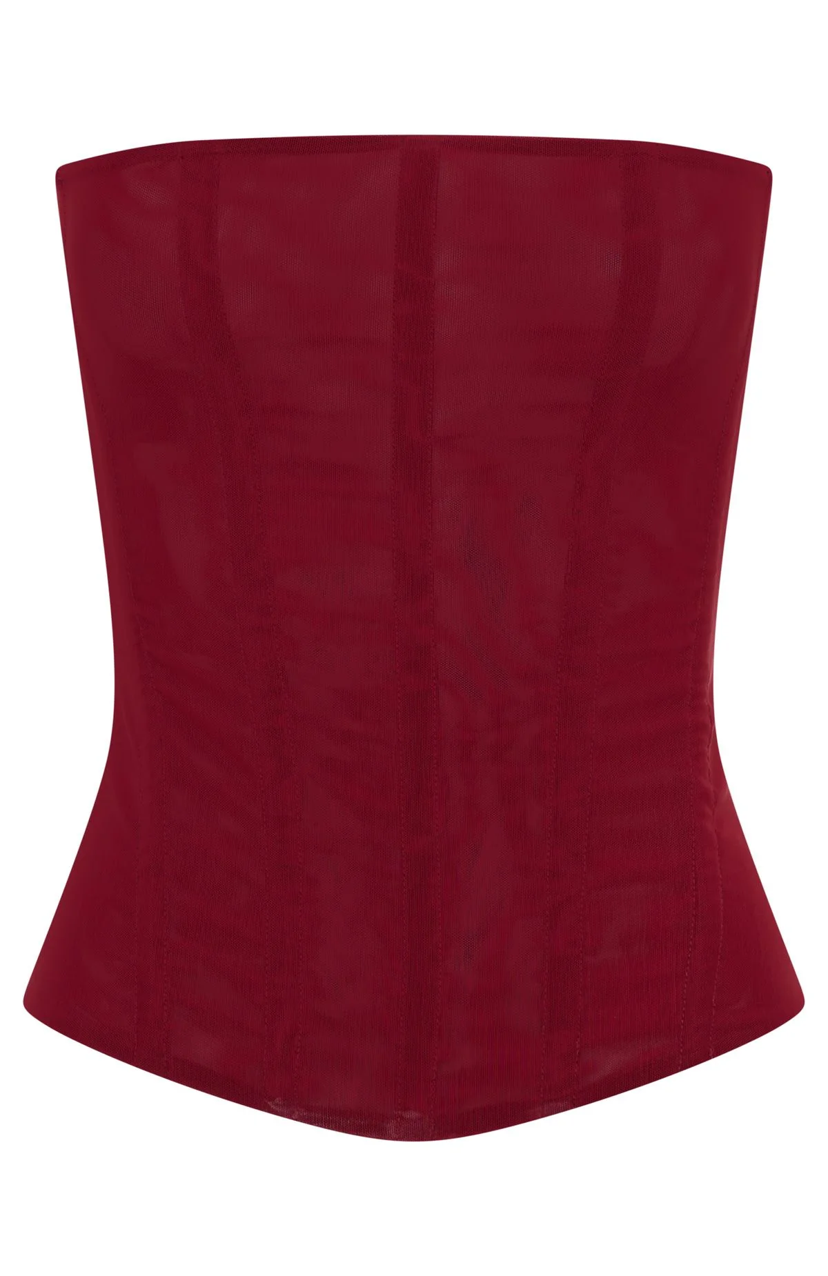 Tell Me A Secret Strapless Bustier Wine - Image 6