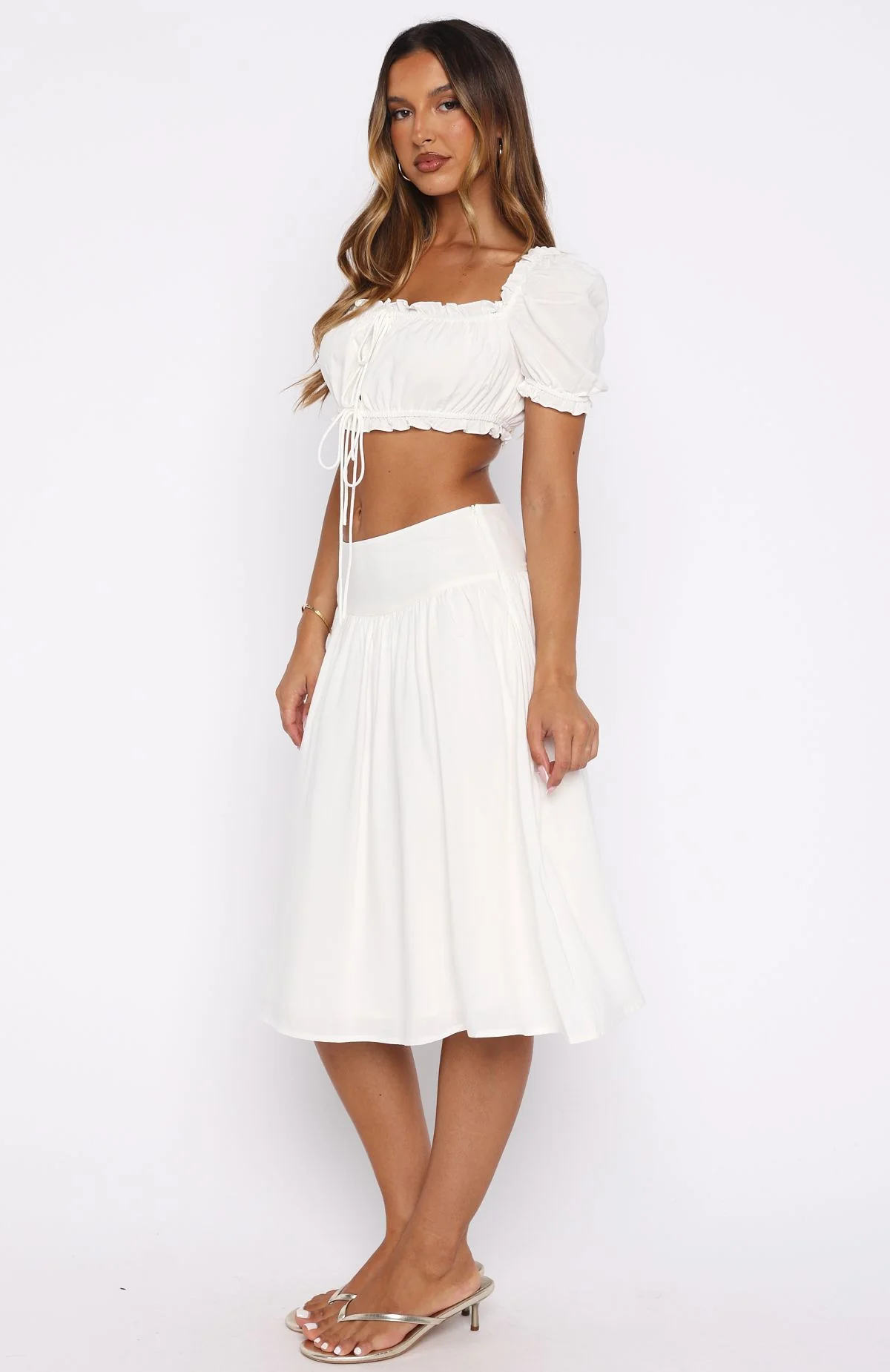 Tender Moments Midi Skirt White - Image 4