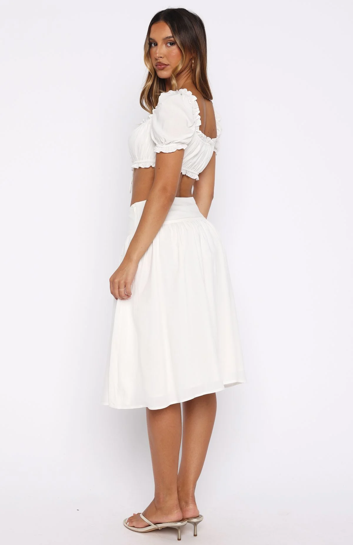 Tender Moments Midi Skirt White - Image 5
