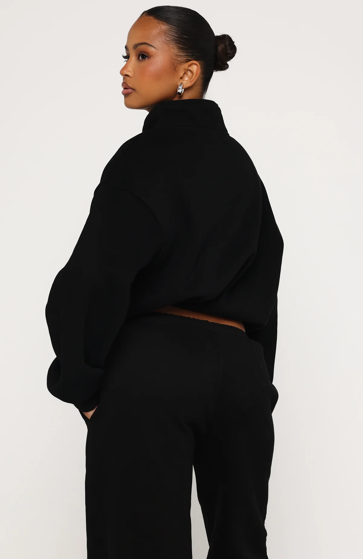 Test Drive Boxy Quarter Zip Sweater Black - Image 4
