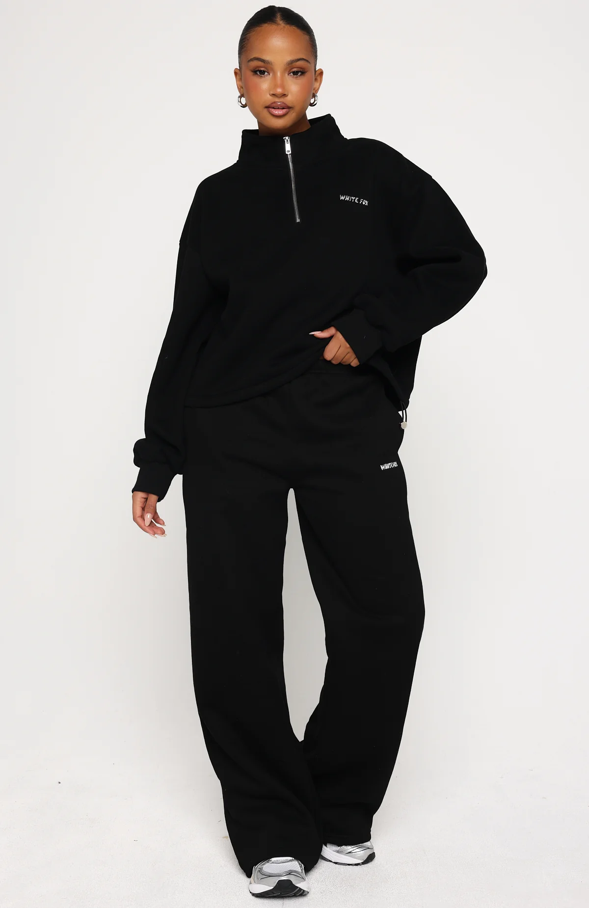 Test Drive Boxy Quarter Zip Sweater Black - Image 5