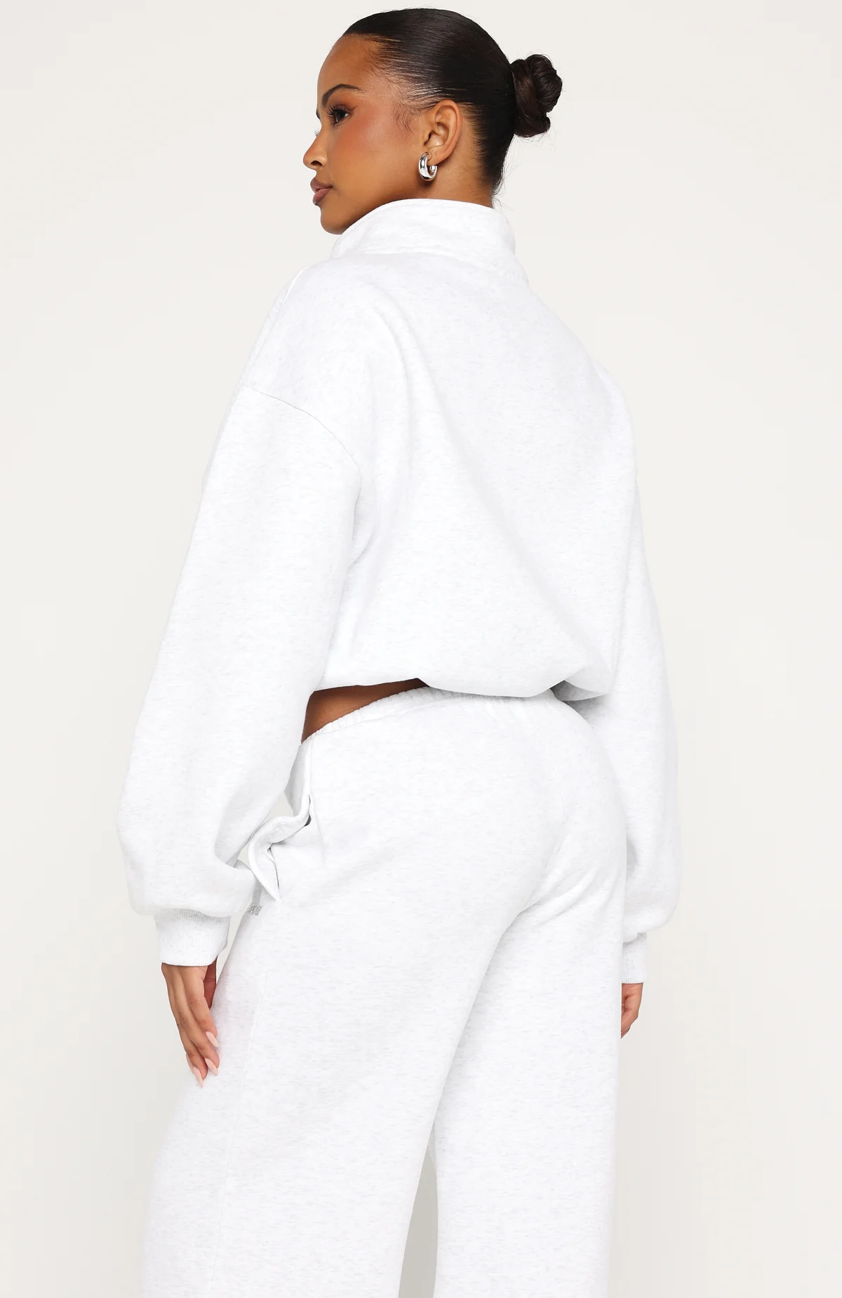 Test Drive Boxy Quarter Zip Sweater Grey Marle - Image 4