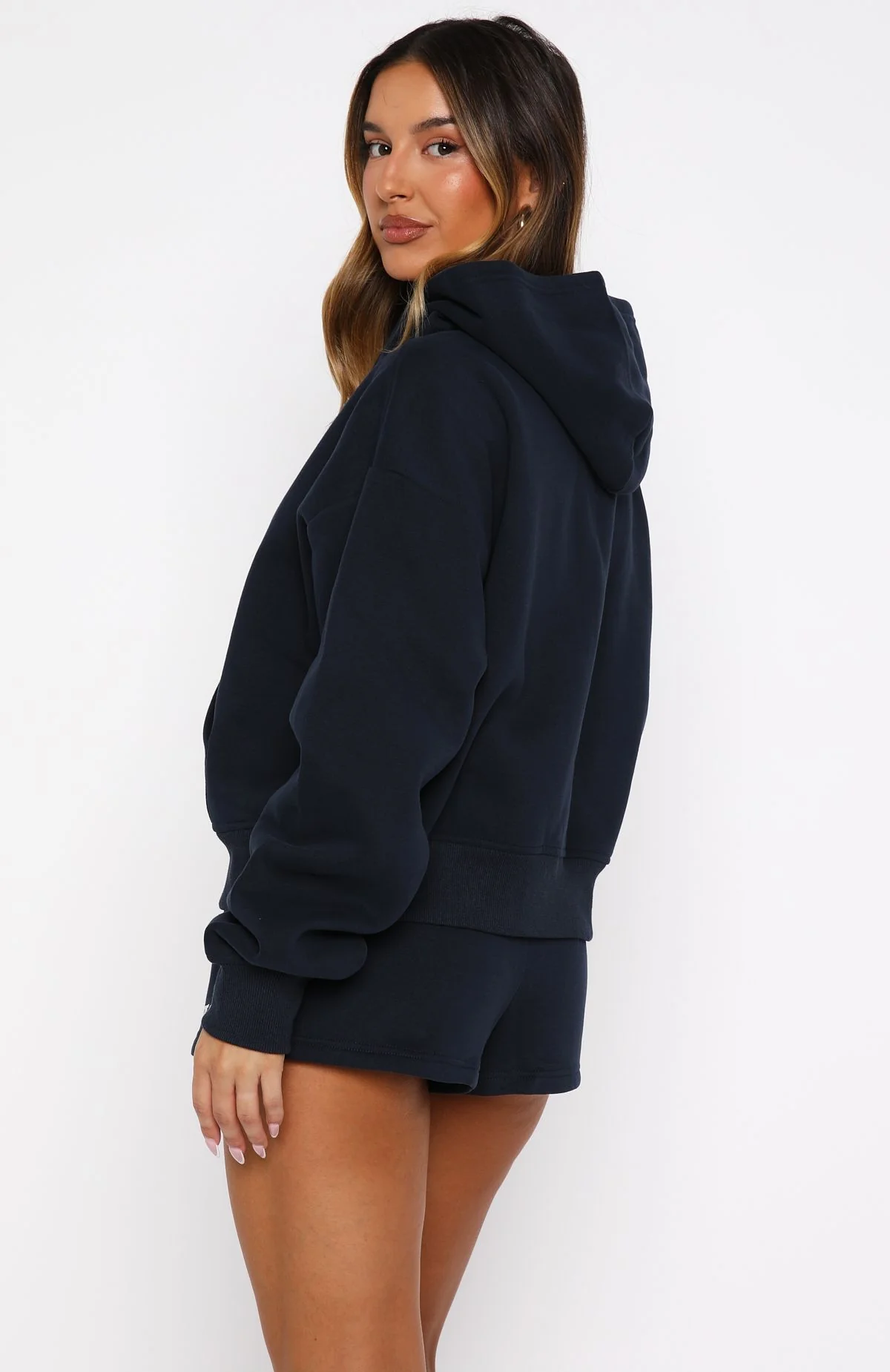 Test Drive Boxy Zip Front Hoodie Dark Navy - Image 4