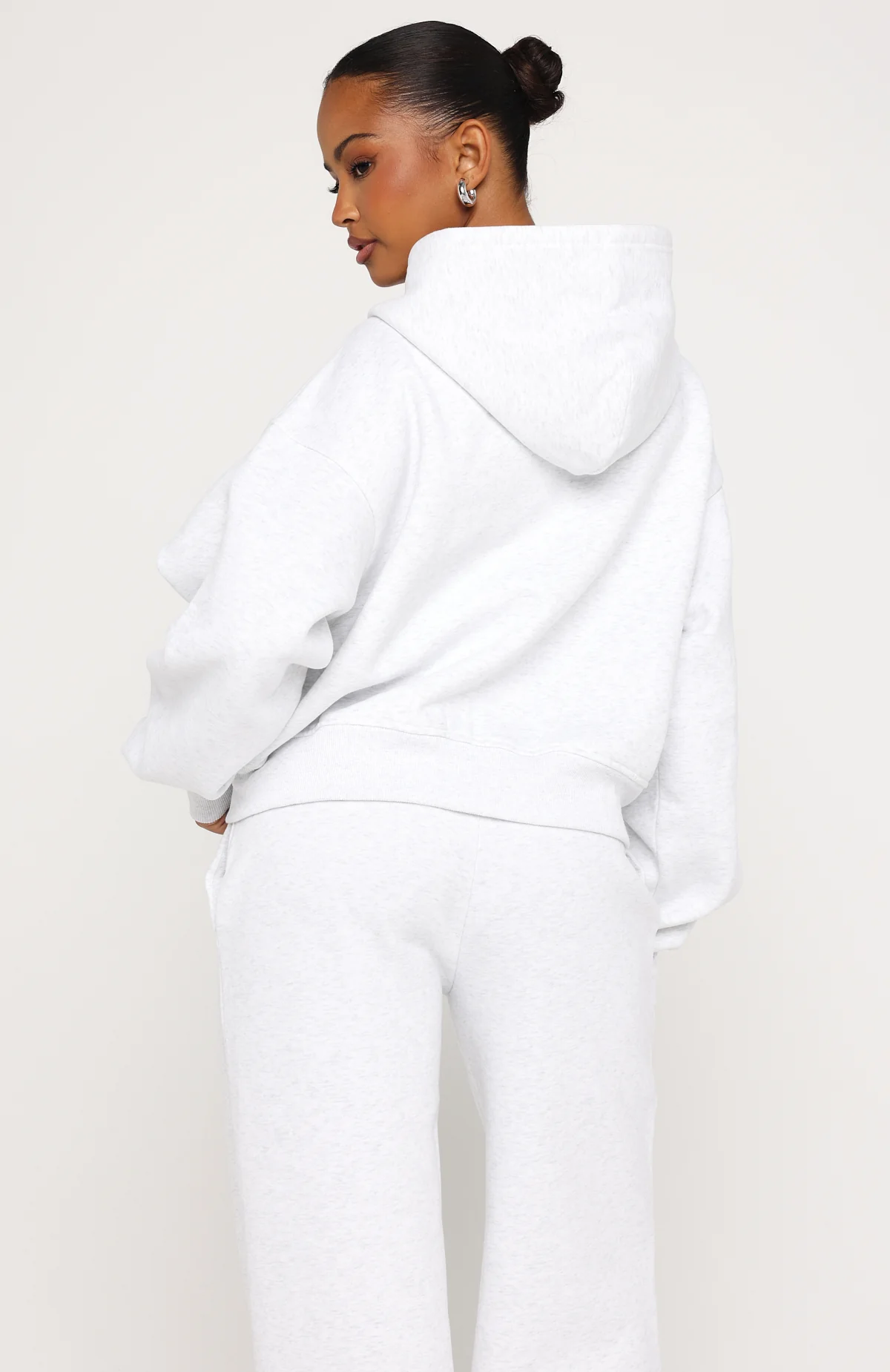Test Drive Boxy Zip Front Hoodie Grey Marle - Image 4