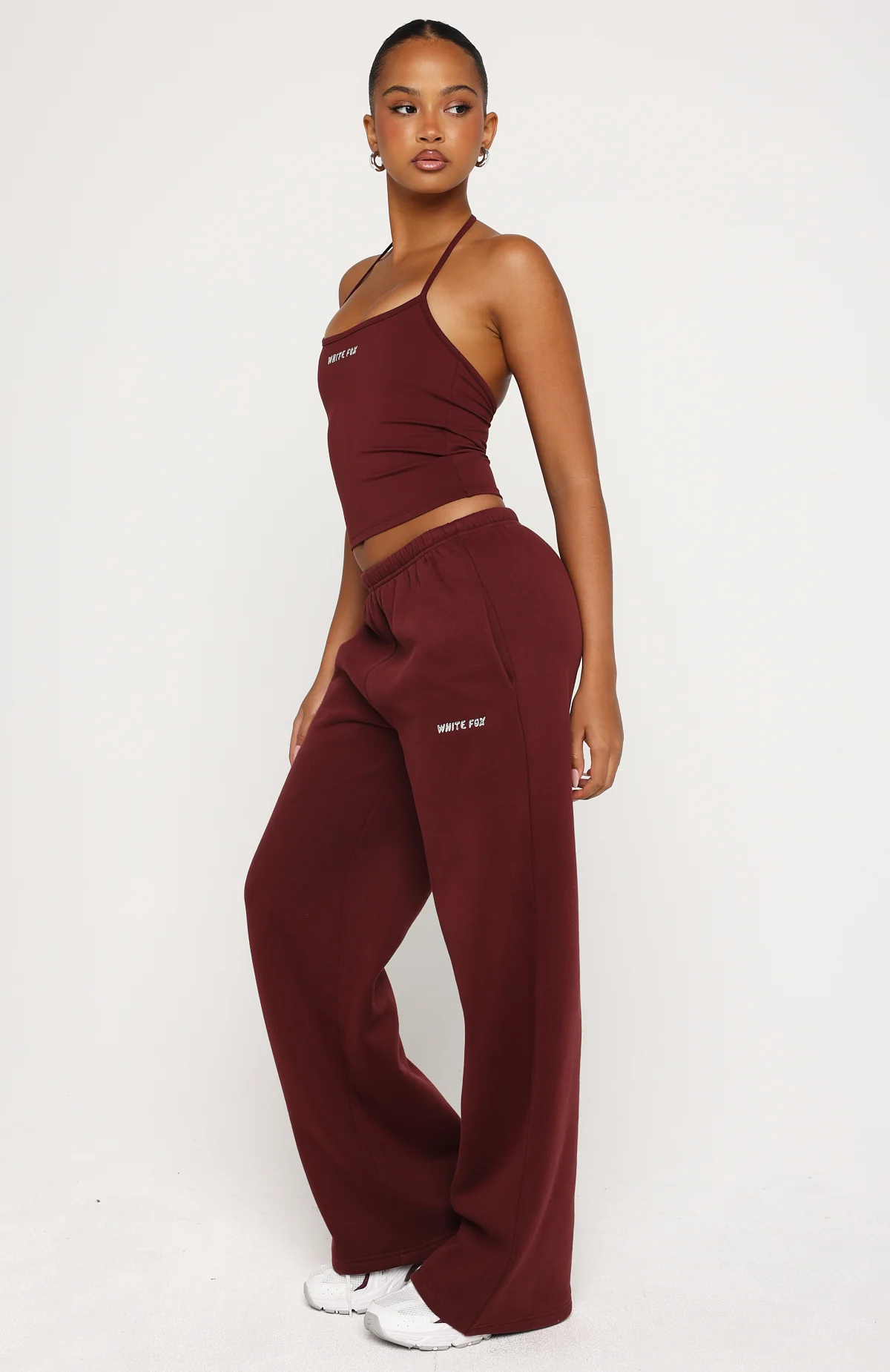 Test Drive Wide Leg Sweatpants Dark Cherry - Image 3