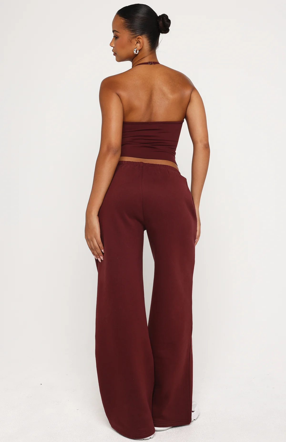 Test Drive Wide Leg Sweatpants Dark Cherry - Image 4
