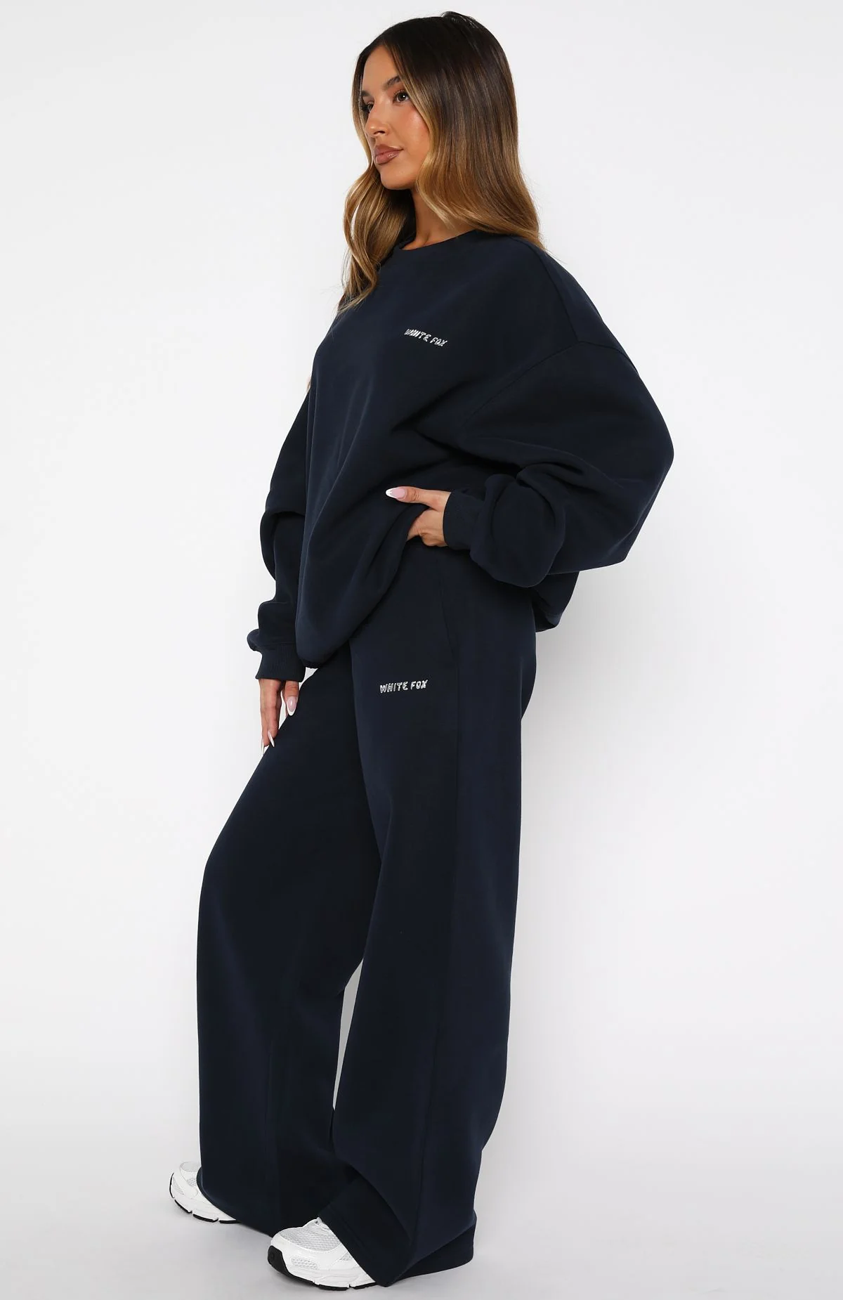 Test Drive Wide Leg Sweatpants Dark Navy - Image 3