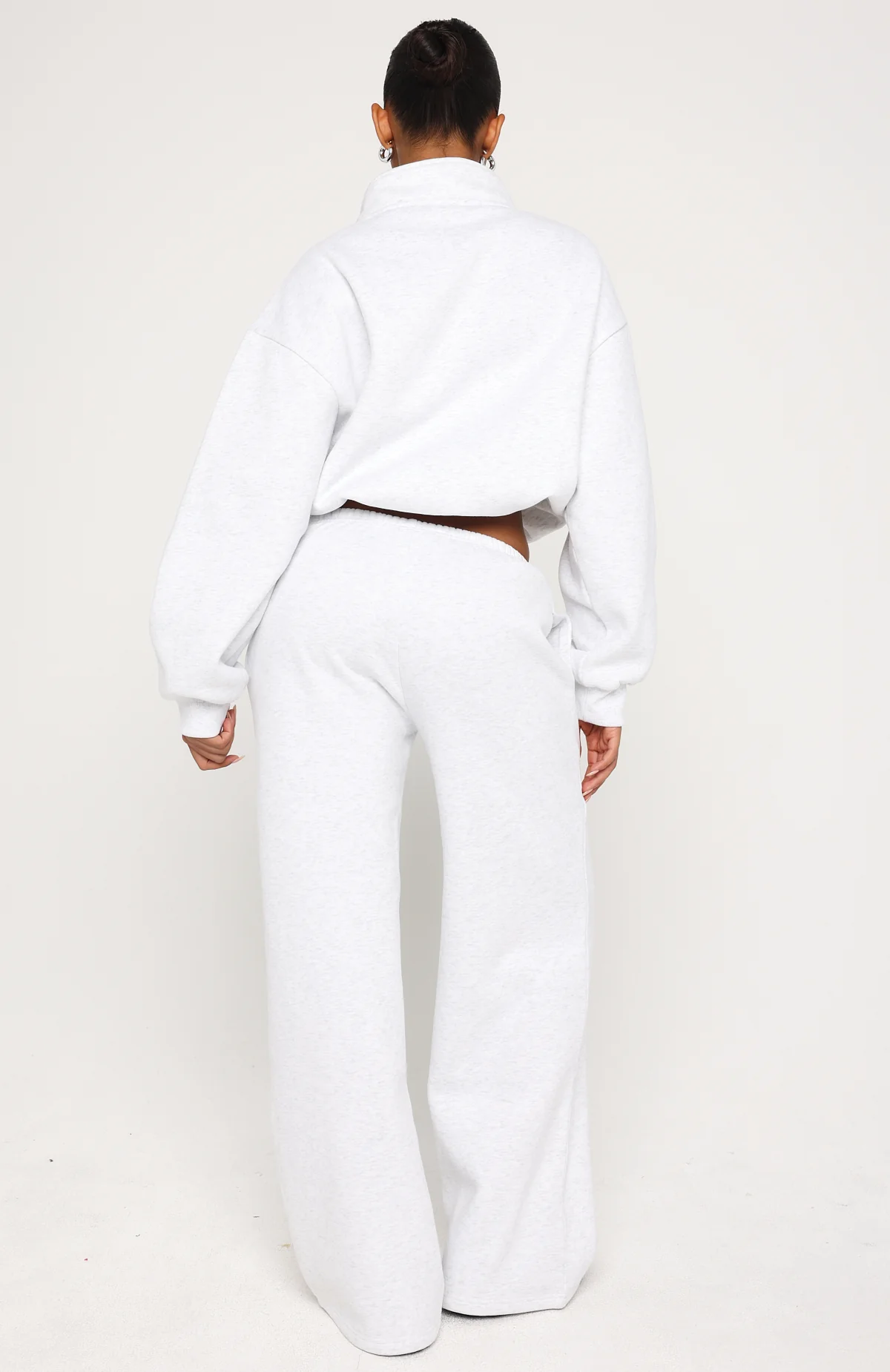 Test Drive Wide Leg Sweatpants Grey Marle - Image 4