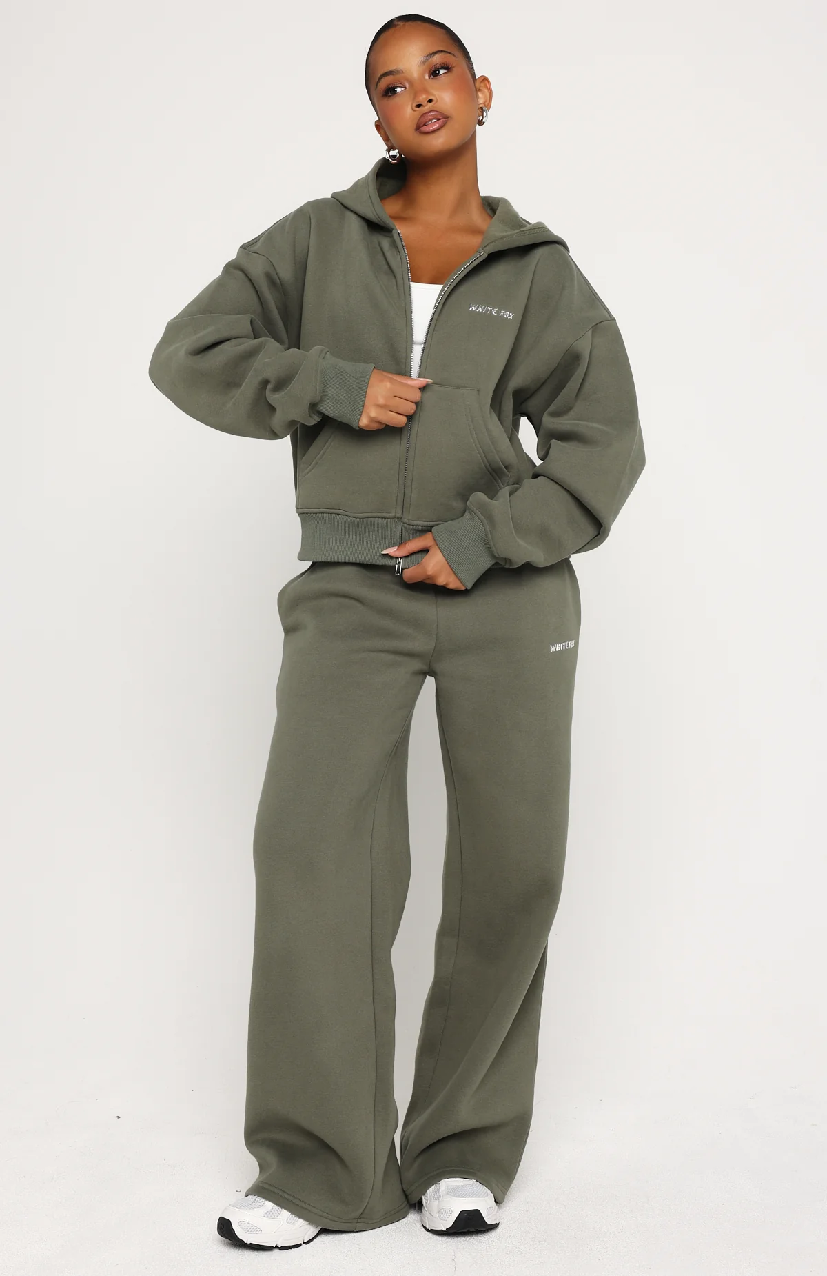 Test Drive Wide Leg Sweatpants Khaki - Image 2