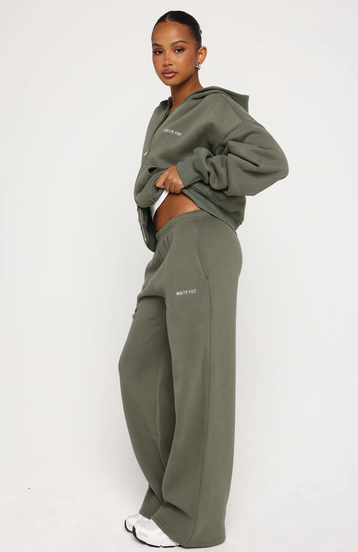 Test Drive Wide Leg Sweatpants Khaki - Image 3