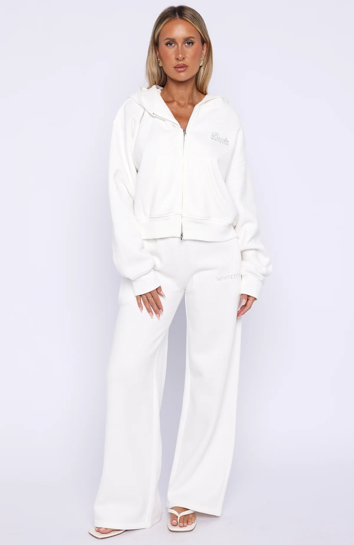 The Bride Wide Leg Sweatpants White - Image 3