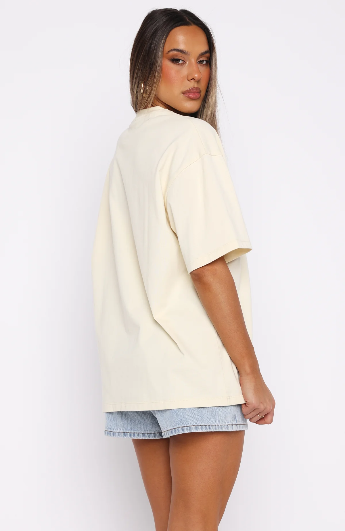 The Heart Doesn't Lie Oversized Tee Cream - Image 4